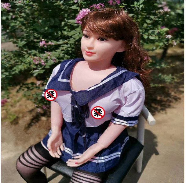 Thickened One-Piece Chest Water-Filled Inflatable Doll with Hands Feet Hair 160 - Bild 18 von 18