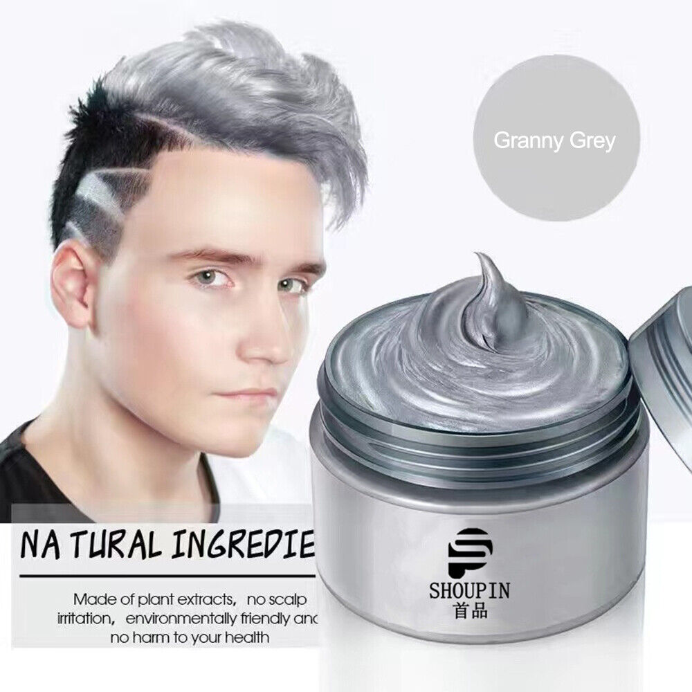 Cera colorante capelli fango fai da te crema tintura unisex lavabile modellazione temporanea 8 colori - Foto 23 di 30