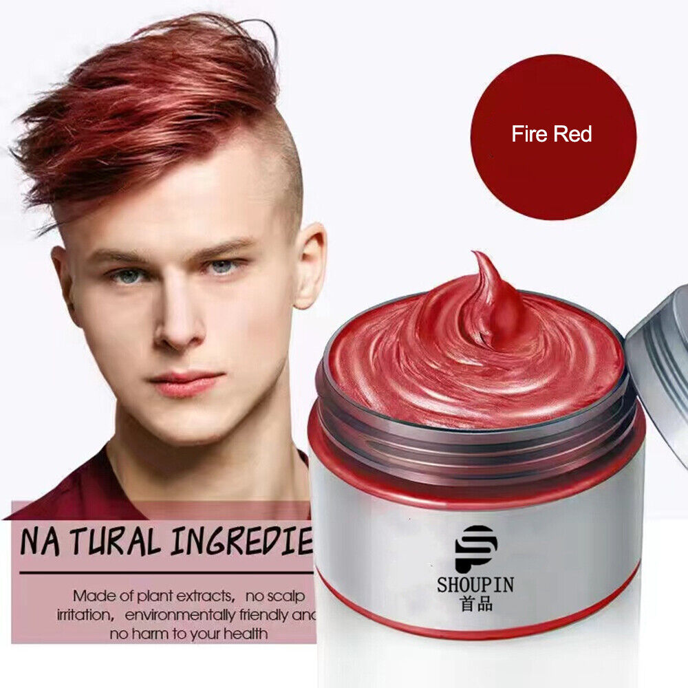 Cera colorante capelli fango fai da te crema tintura unisex lavabile modellazione temporanea 8 colori - Foto 29 di 30