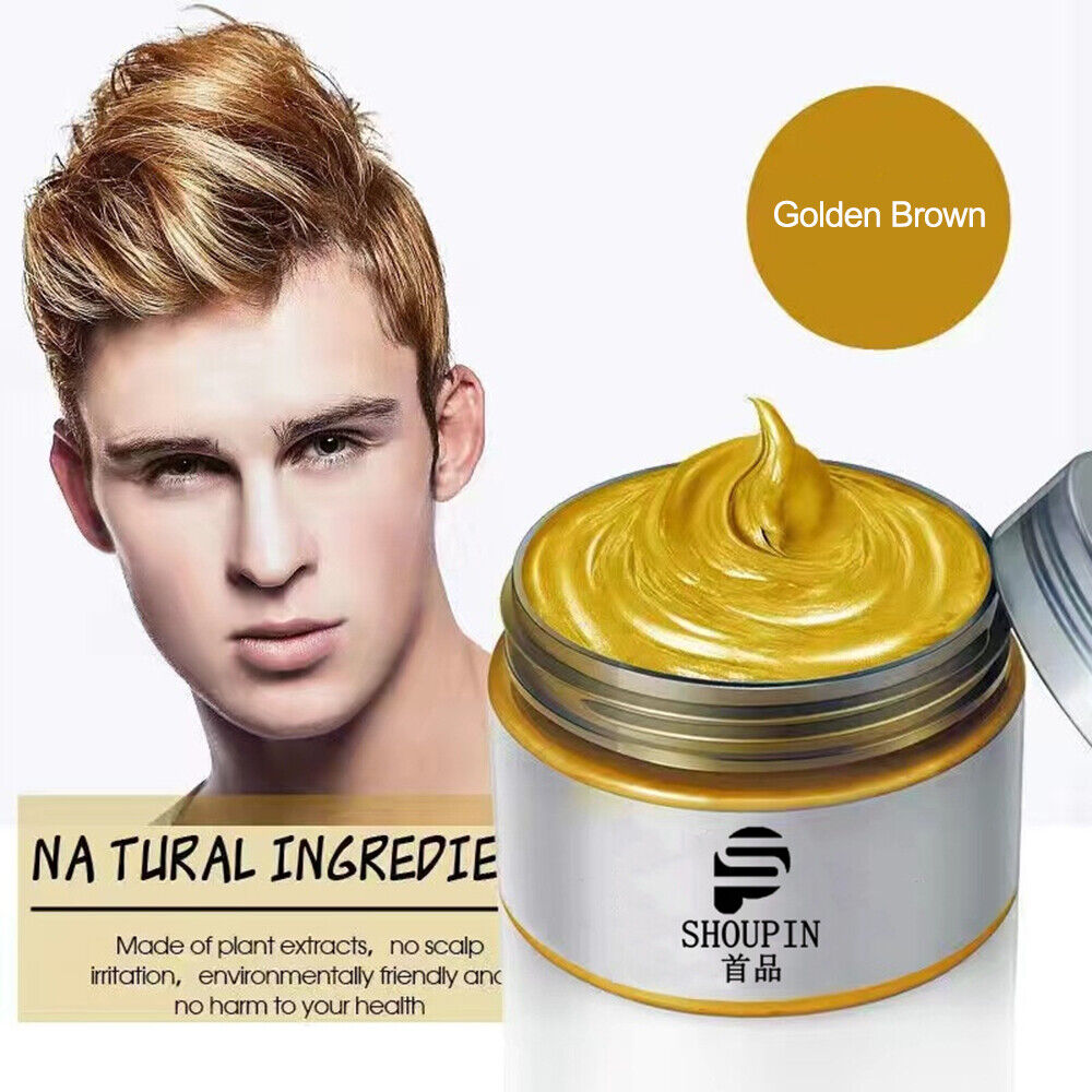 Cera colorante capelli fango fai da te crema tintura unisex lavabile modellazione temporanea 8 colori - Foto 30 di 30