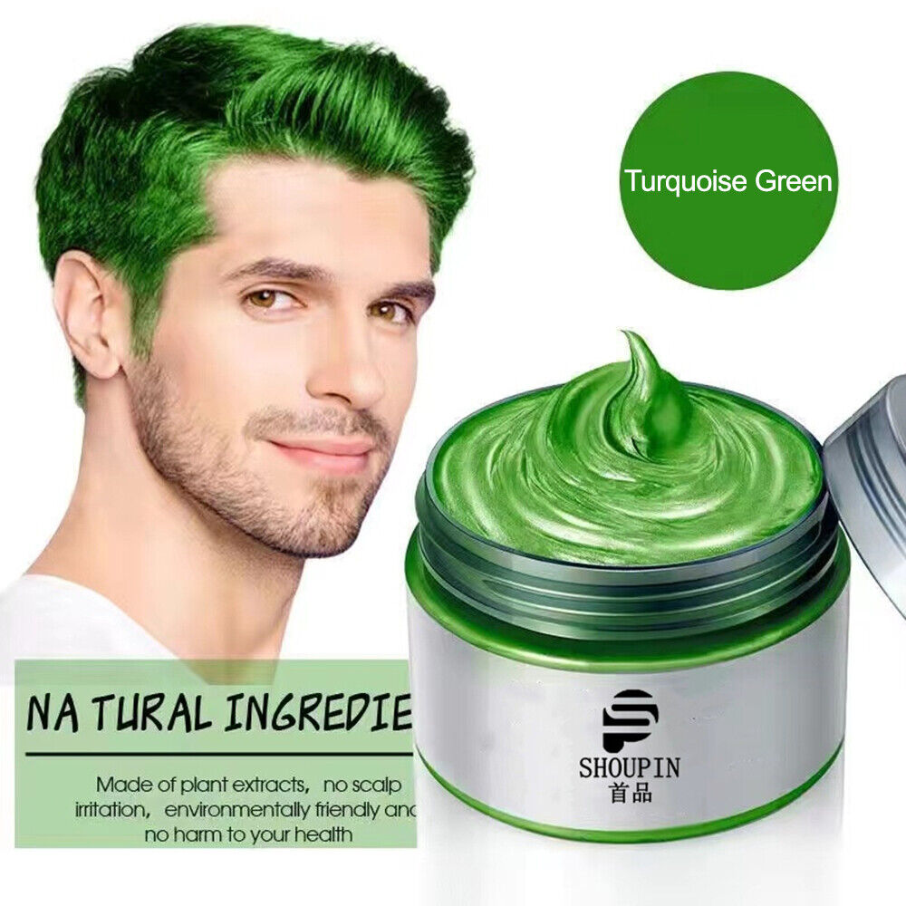 Cera colorante capelli fango fai da te crema tintura unisex lavabile modellazione temporanea 8 colori - Foto 26 di 30