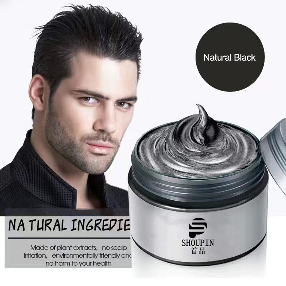 Cera colorante capelli fango fai da te crema tintura unisex lavabile modellazione temporanea 8 colori - Foto 27 di 30