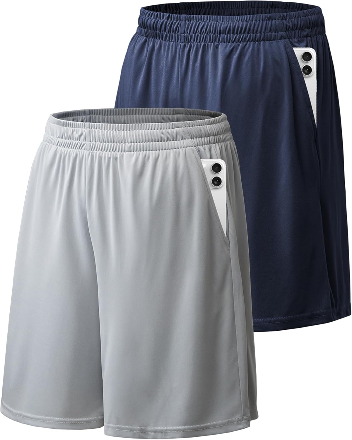 Sportshorts für Herren mit Taschen und Gummibund schnelltrocknend Activewear - Bild 32 von 83