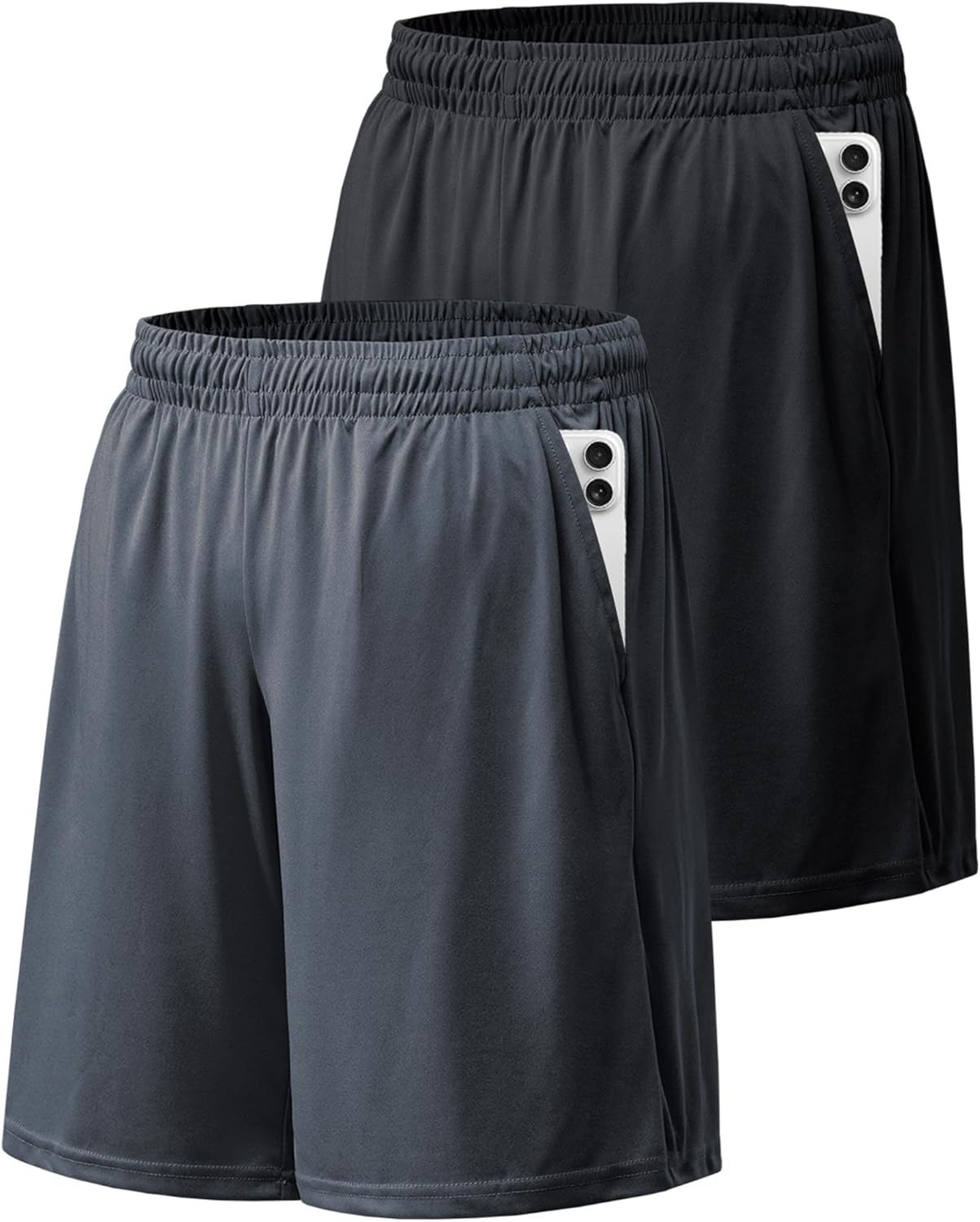 Sportshorts für Herren mit Taschen und Gummibund schnelltrocknend Activewear - Bild 33 von 83