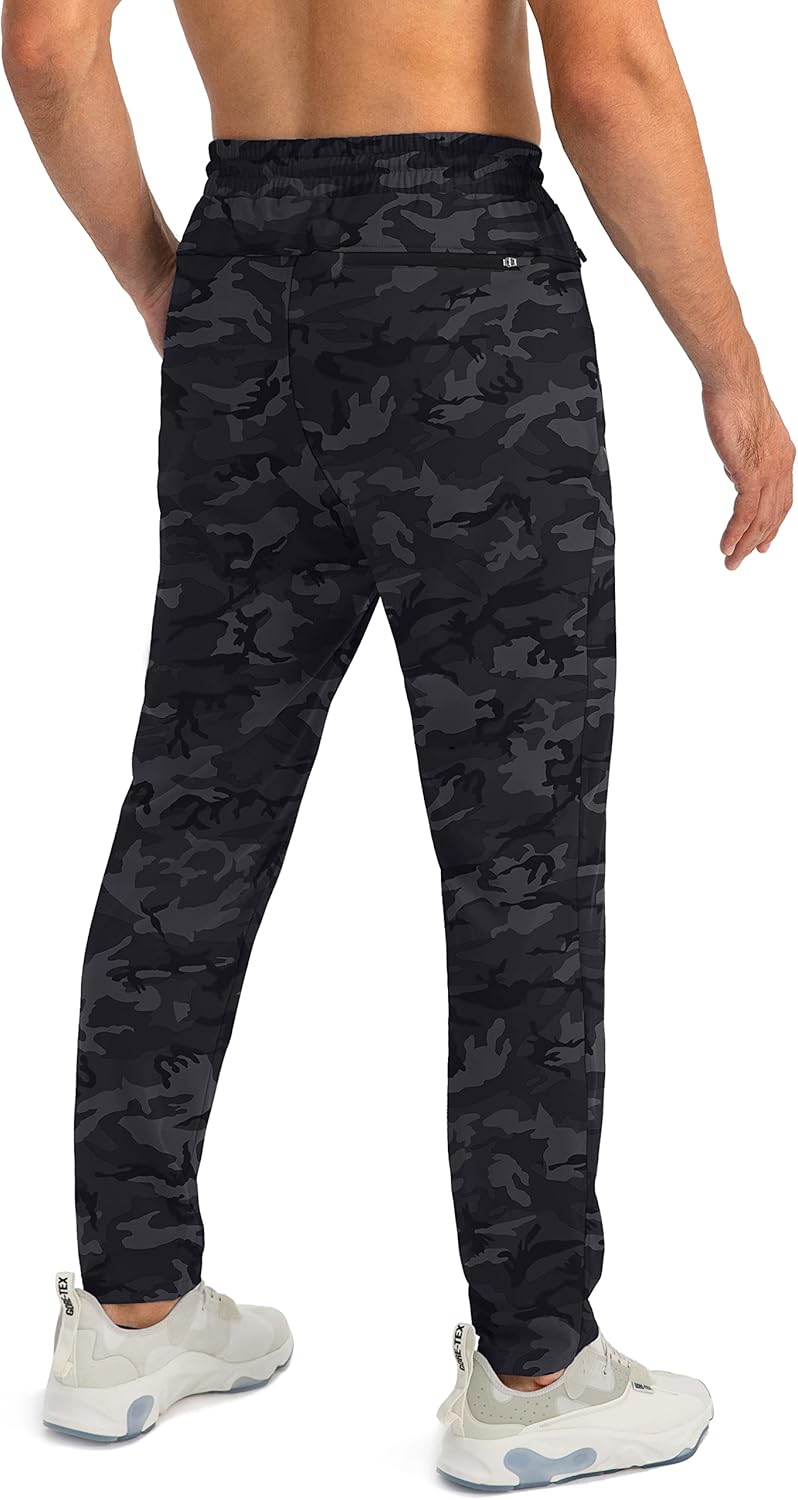 Herren Jogginghose mit Reißverschlusstaschen Tapered Joggers Sporthose für Training - Bild 22 von 133