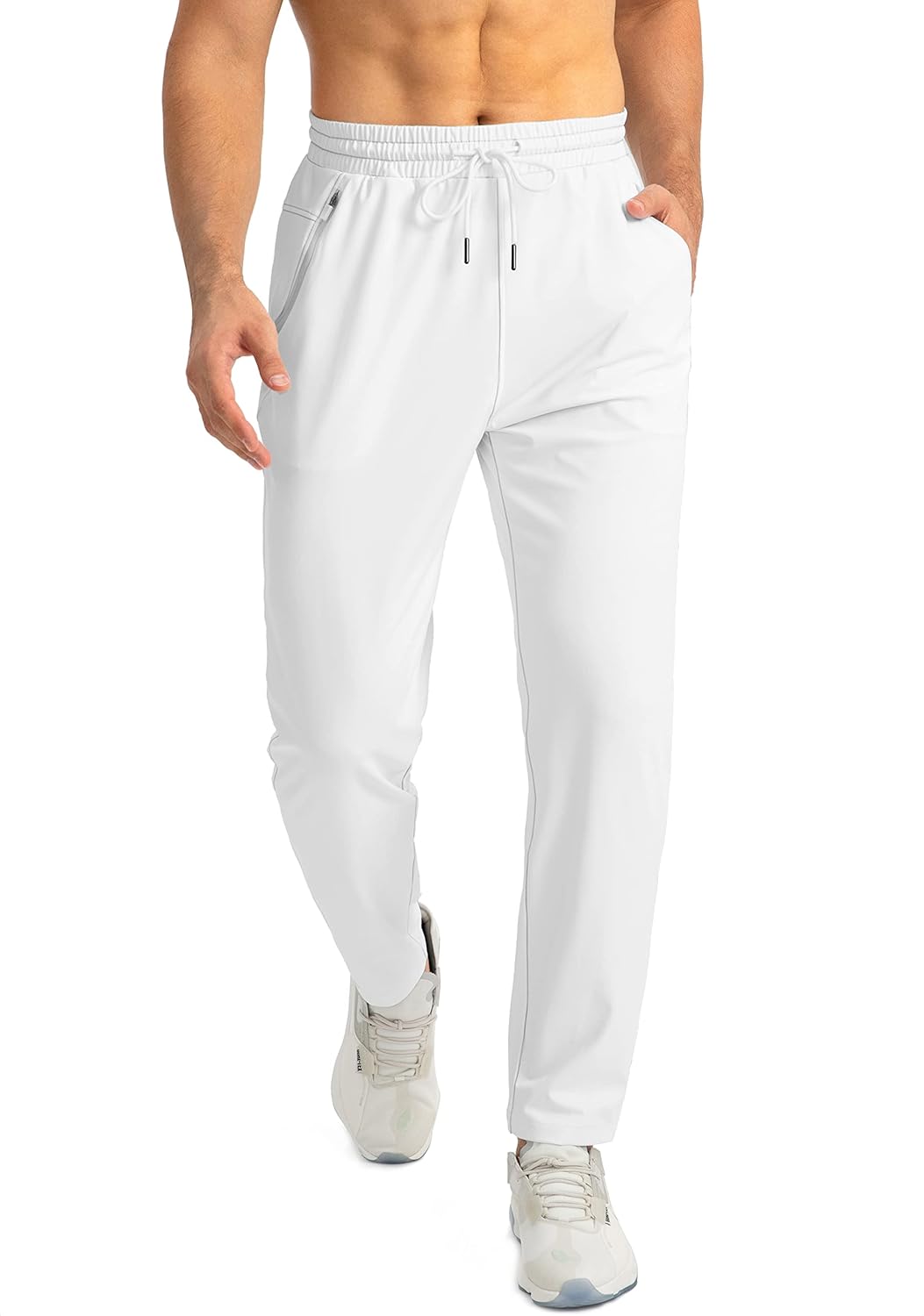 Herren Jogginghose mit Reißverschlusstaschen Tapered Joggers Sporthose für Training - Bild 14 von 133