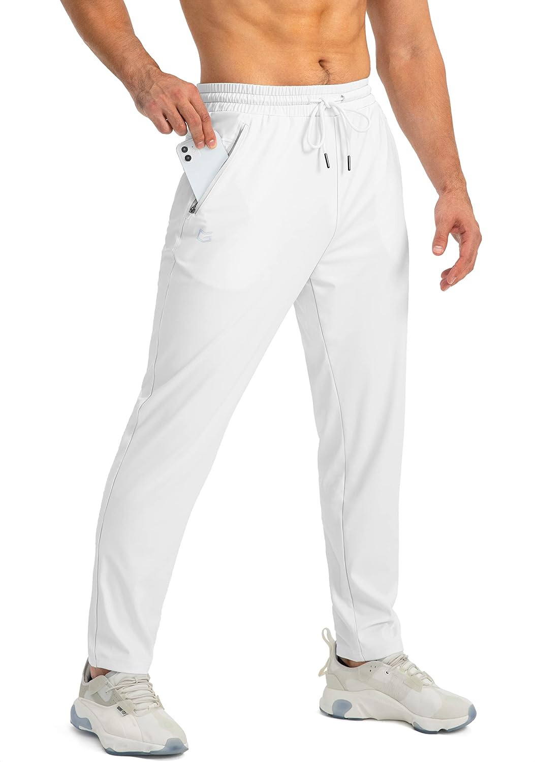 Herren Jogginghose mit Reißverschlusstaschen Tapered Joggers Sporthose für Training - Bild 15 von 133