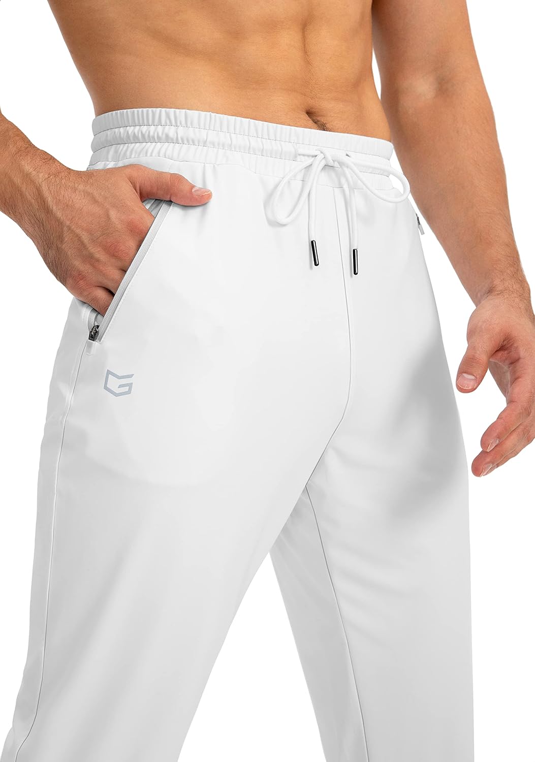 Herren Jogginghose mit Reißverschlusstaschen Tapered Joggers Sporthose für Training - Bild 17 von 133