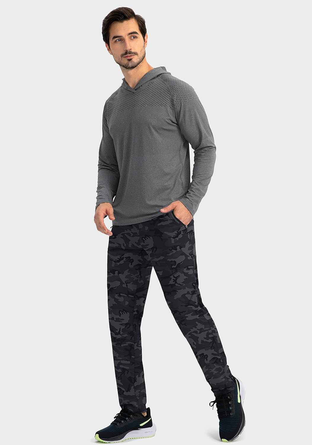 Herren Jogginghose mit Reißverschlusstaschen Tapered Joggers Sporthose für Training - Bild 25 von 133