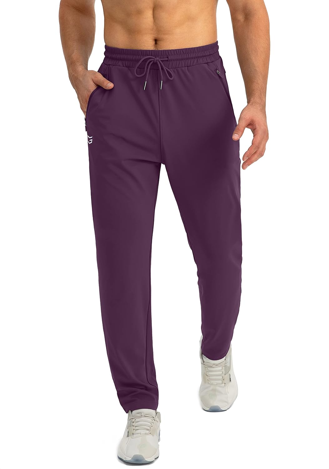 Herren Jogginghose mit Reißverschlusstaschen Tapered Joggers Sporthose für Training - Bild 27 von 133