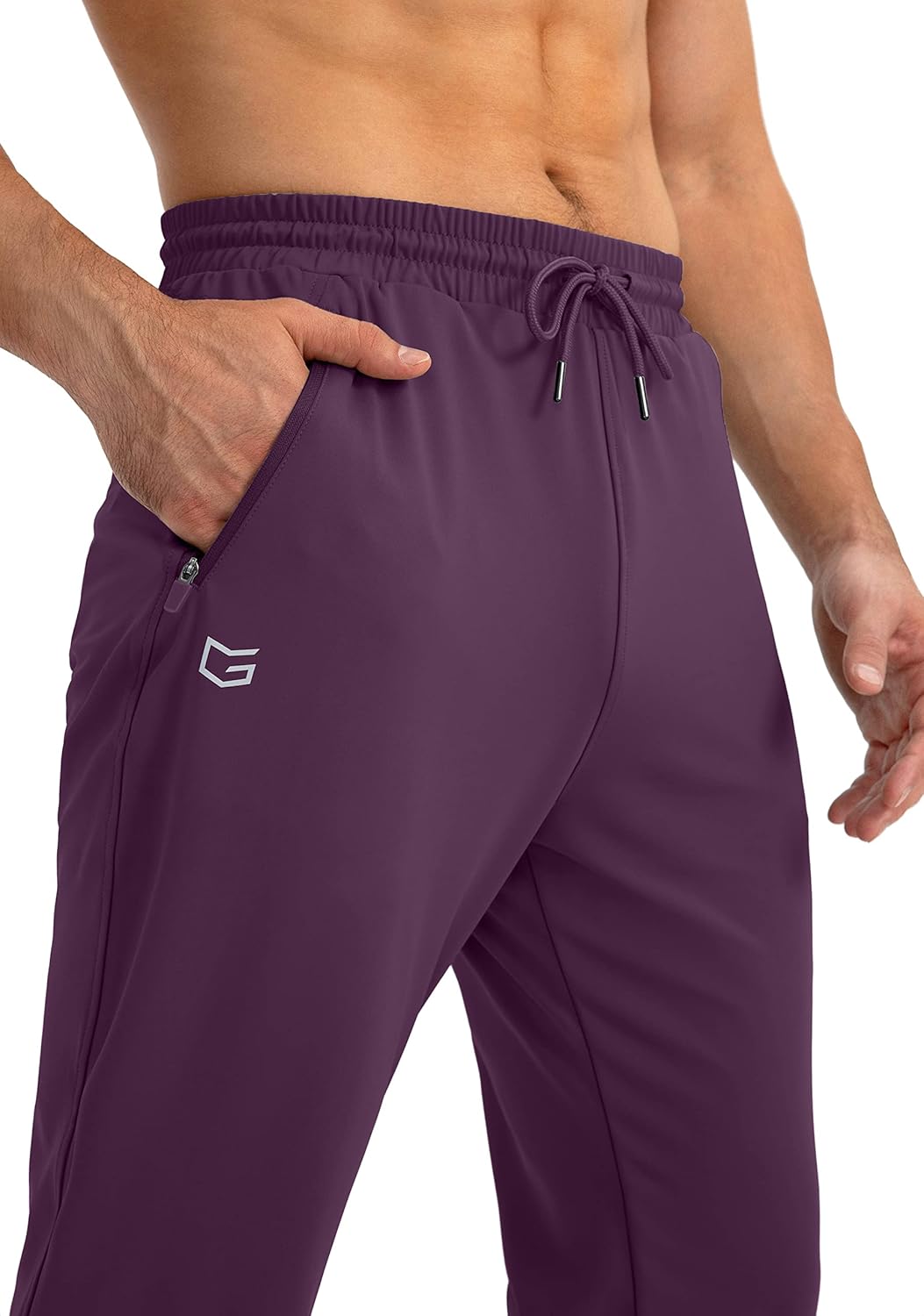 Herren Jogginghose mit Reißverschlusstaschen Tapered Joggers Sporthose für Training - Bild 29 von 133