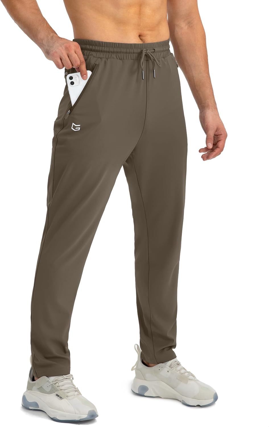 Herren Jogginghose mit Reißverschlusstaschen Tapered Joggers Sporthose für Training - Bild 38 von 133