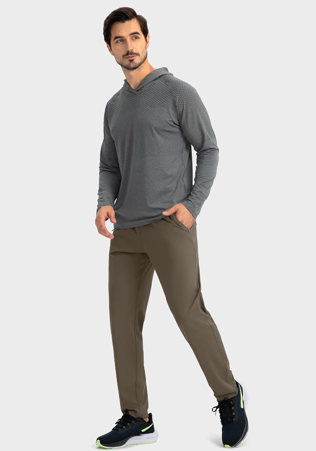 Herren Jogginghose mit Reißverschlusstaschen Tapered Joggers Sporthose für Training - Bild 43 von 133