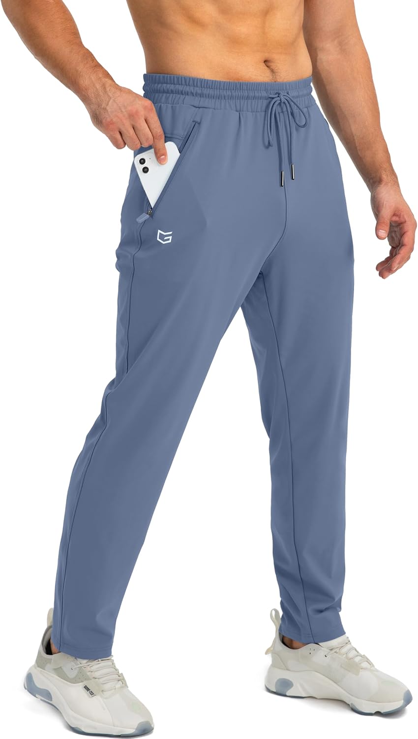 Herren Jogginghose mit Reißverschlusstaschen Tapered Joggers Sporthose für Training - Bild 44 von 133