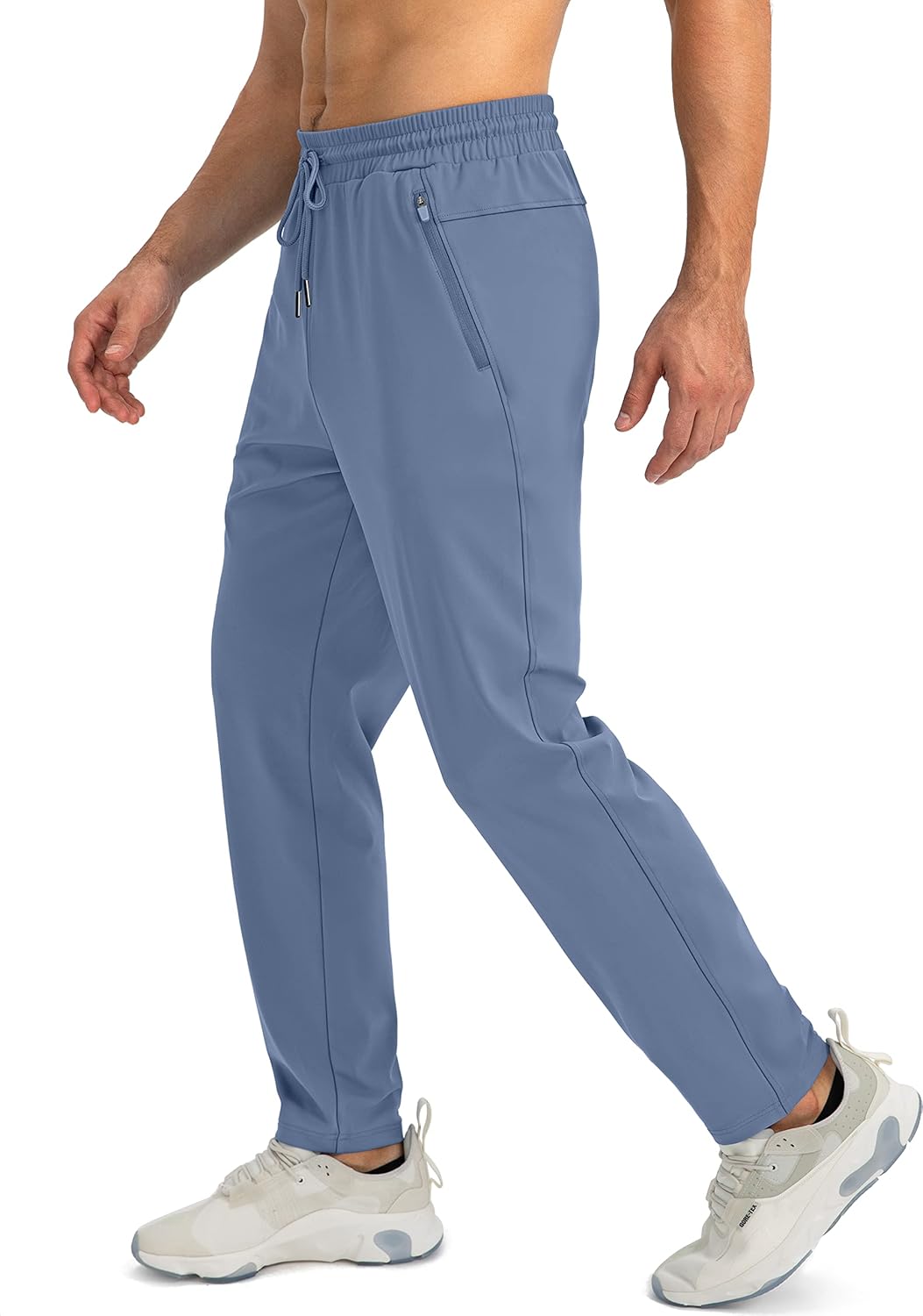 Herren Jogginghose mit Reißverschlusstaschen Tapered Joggers Sporthose für Training - Bild 45 von 133