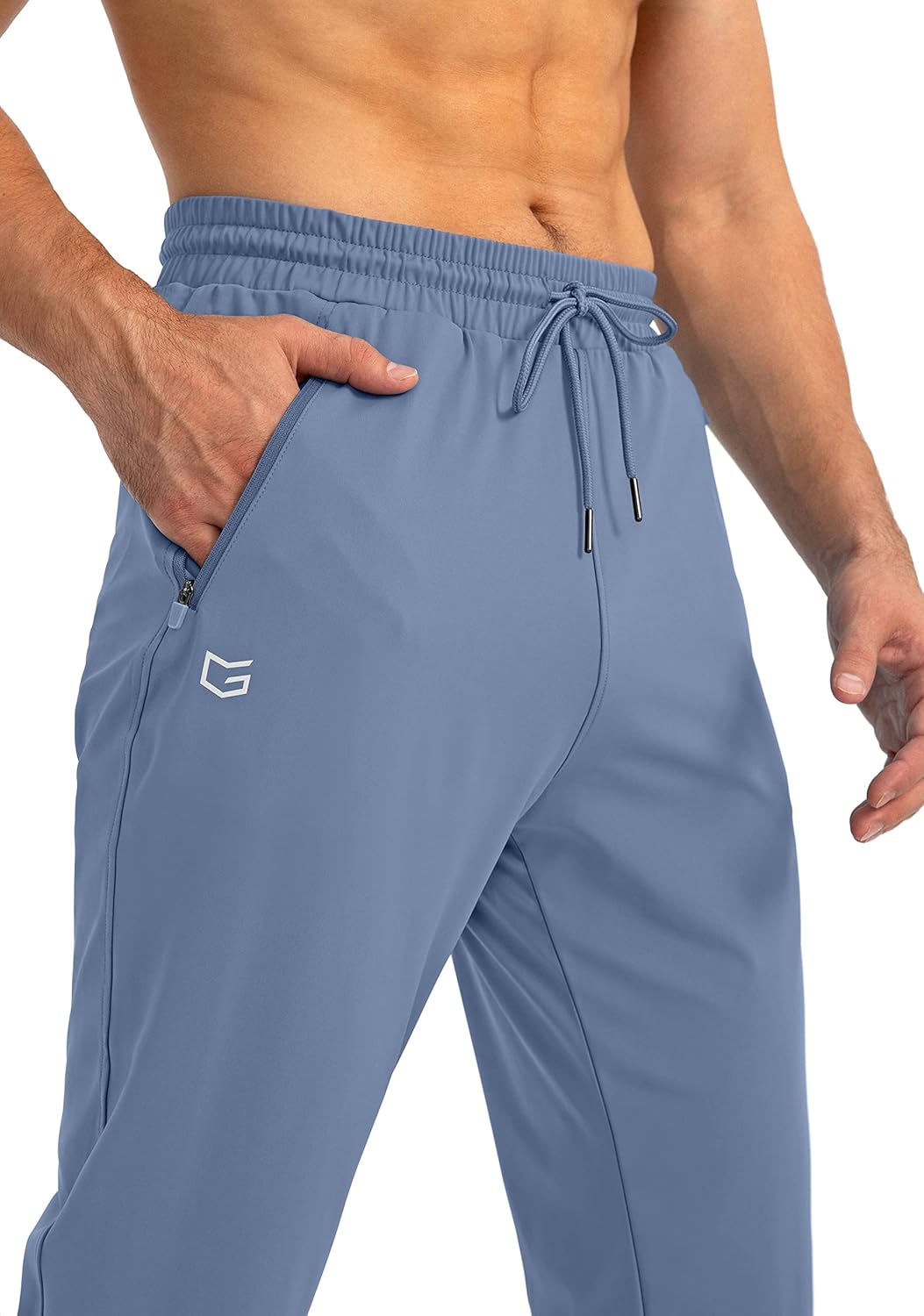 Herren Jogginghose mit Reißverschlusstaschen Tapered Joggers Sporthose für Training - Bild 47 von 133