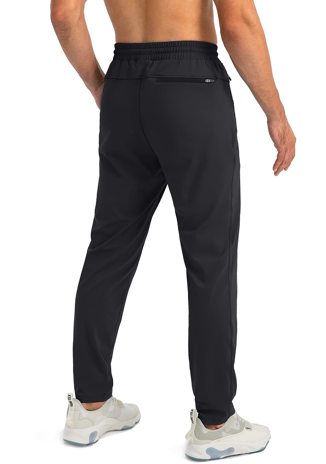 Herren Jogginghose mit Reißverschlusstaschen Tapered Joggers Sporthose für Training - Bild 52 von 133