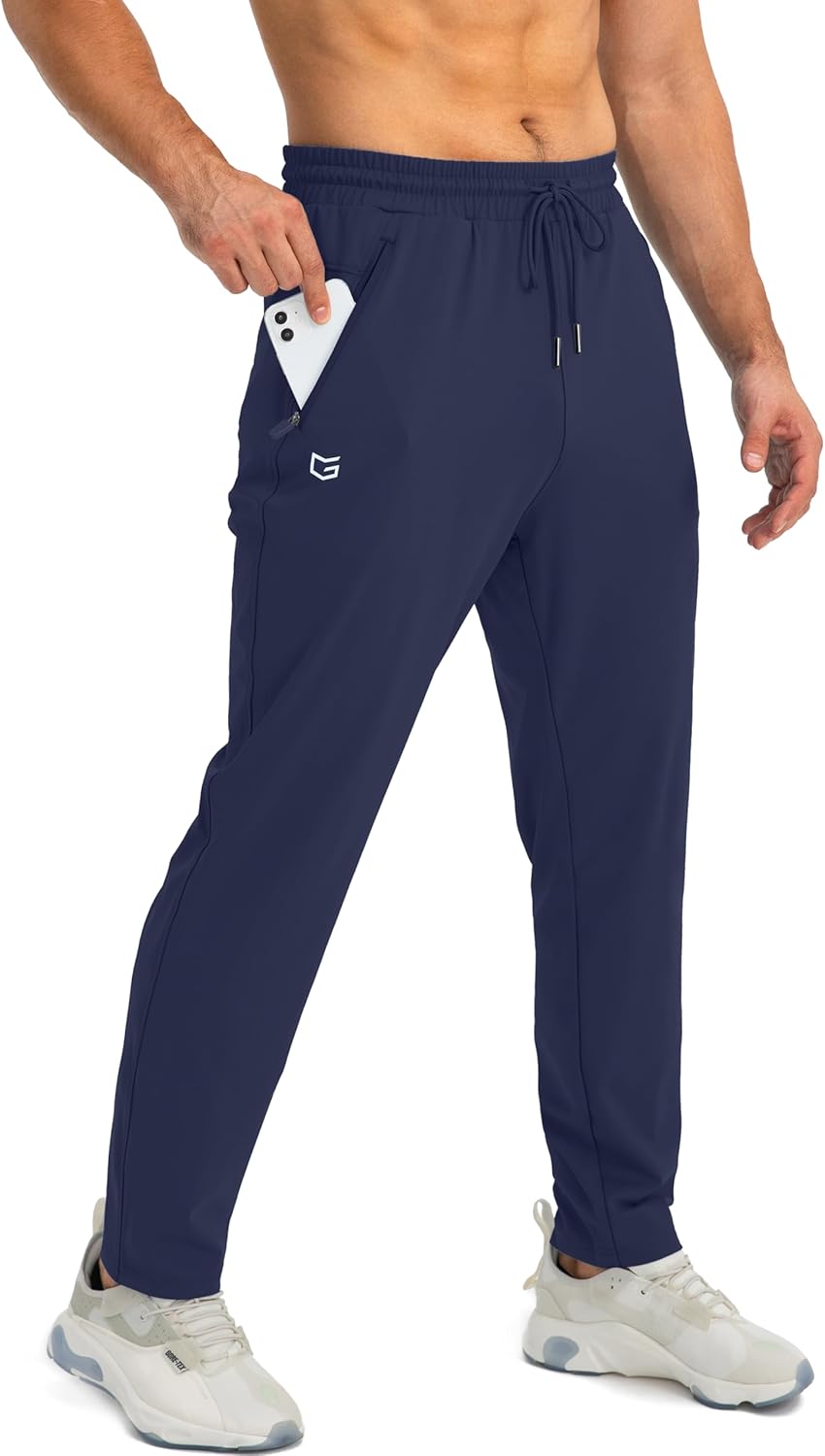Herren Jogginghose mit Reißverschlusstaschen Tapered Joggers Sporthose für Training - Bild 68 von 133