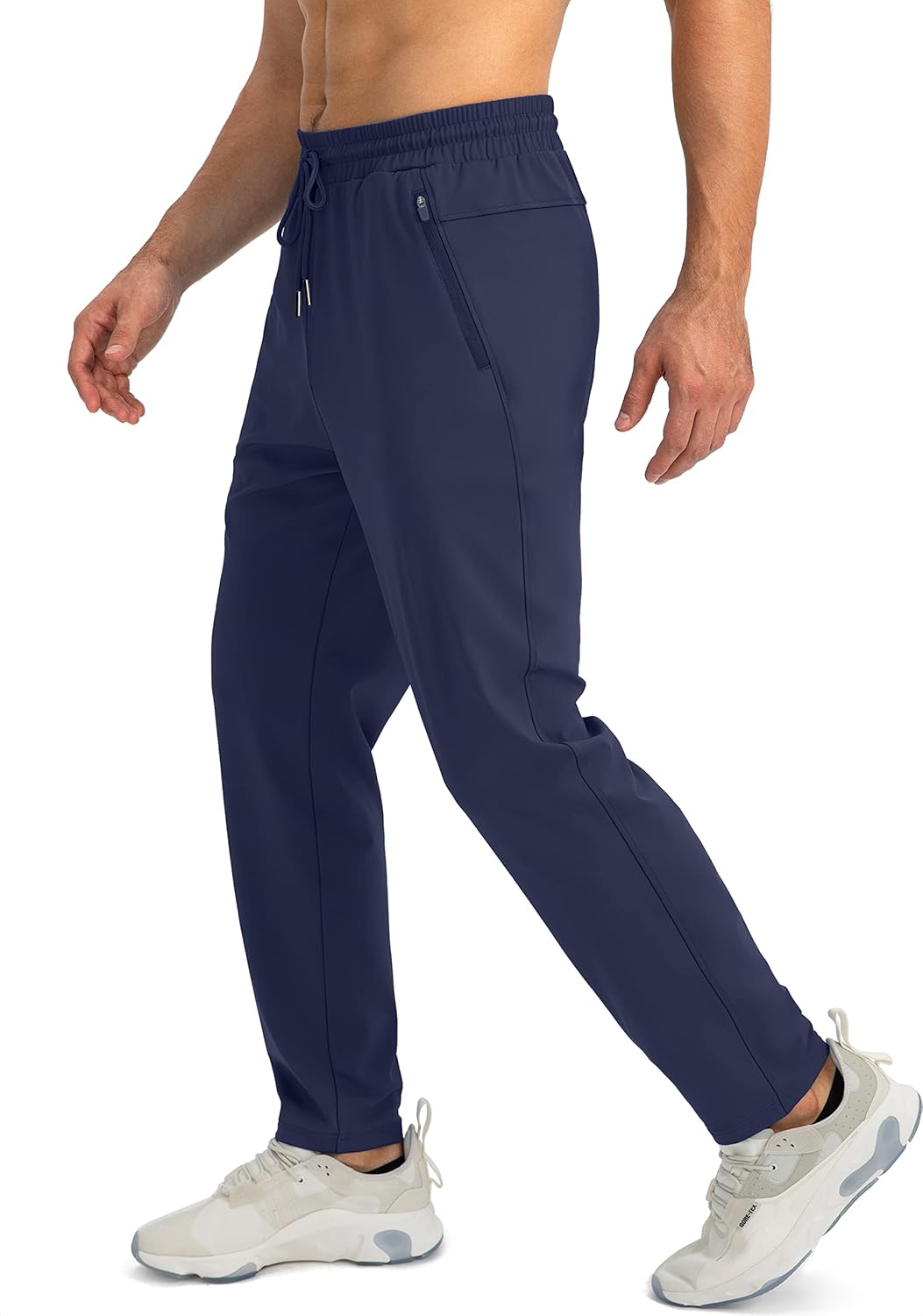 Herren Jogginghose mit Reißverschlusstaschen Tapered Joggers Sporthose für Training - Bild 69 von 133