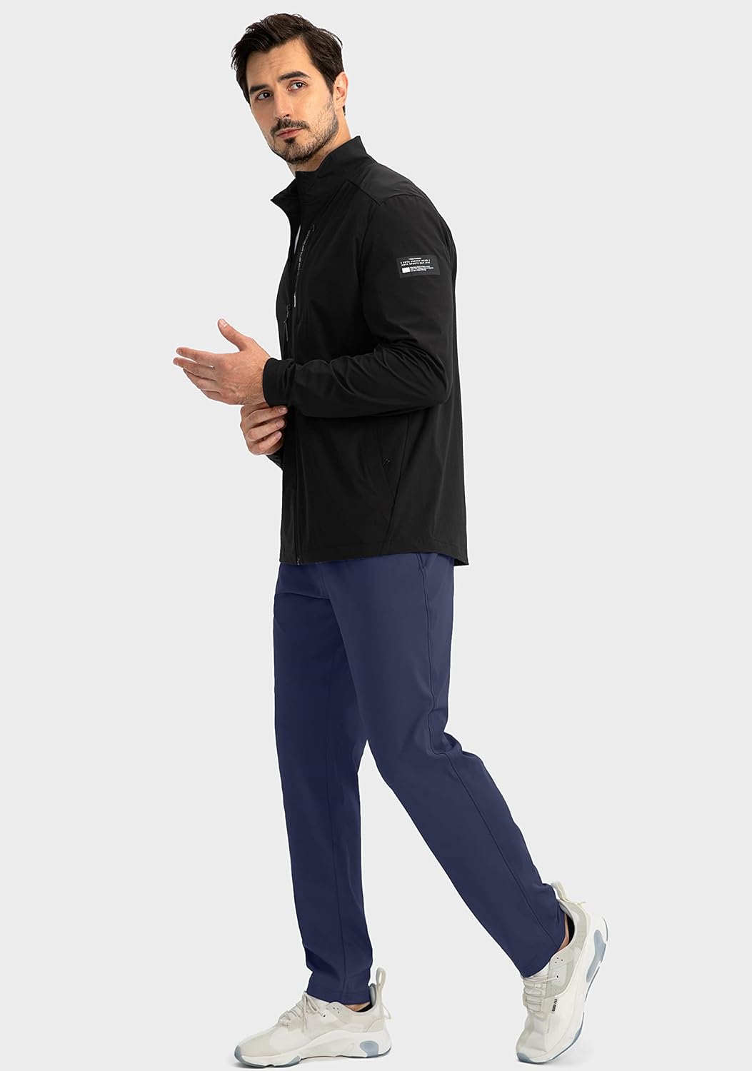 Herren Jogginghose mit Reißverschlusstaschen Tapered Joggers Sporthose für Training - Bild 73 von 133