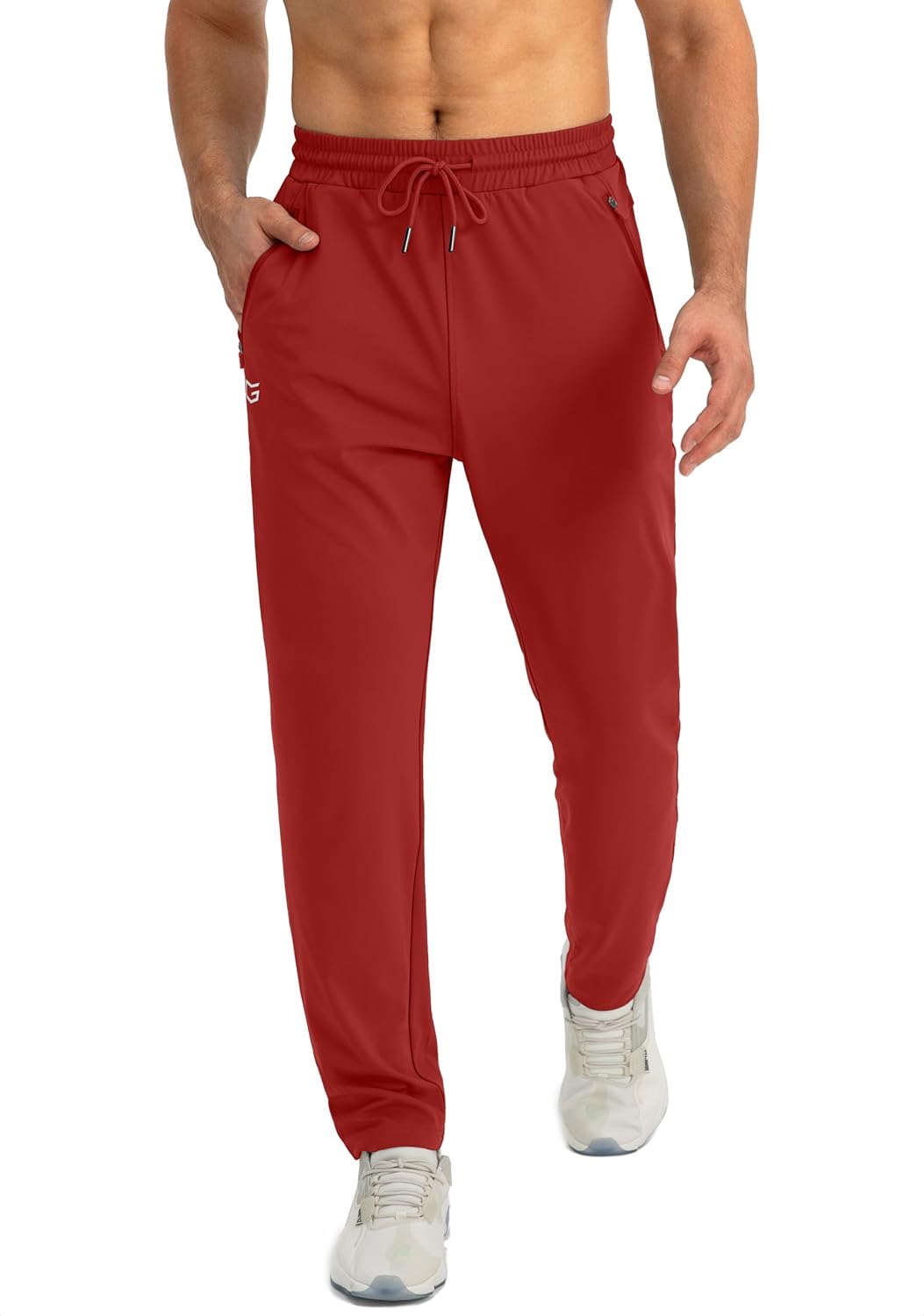 Herren Jogginghose mit Reißverschlusstaschen Tapered Joggers Sporthose für Training - Bild 75 von 133