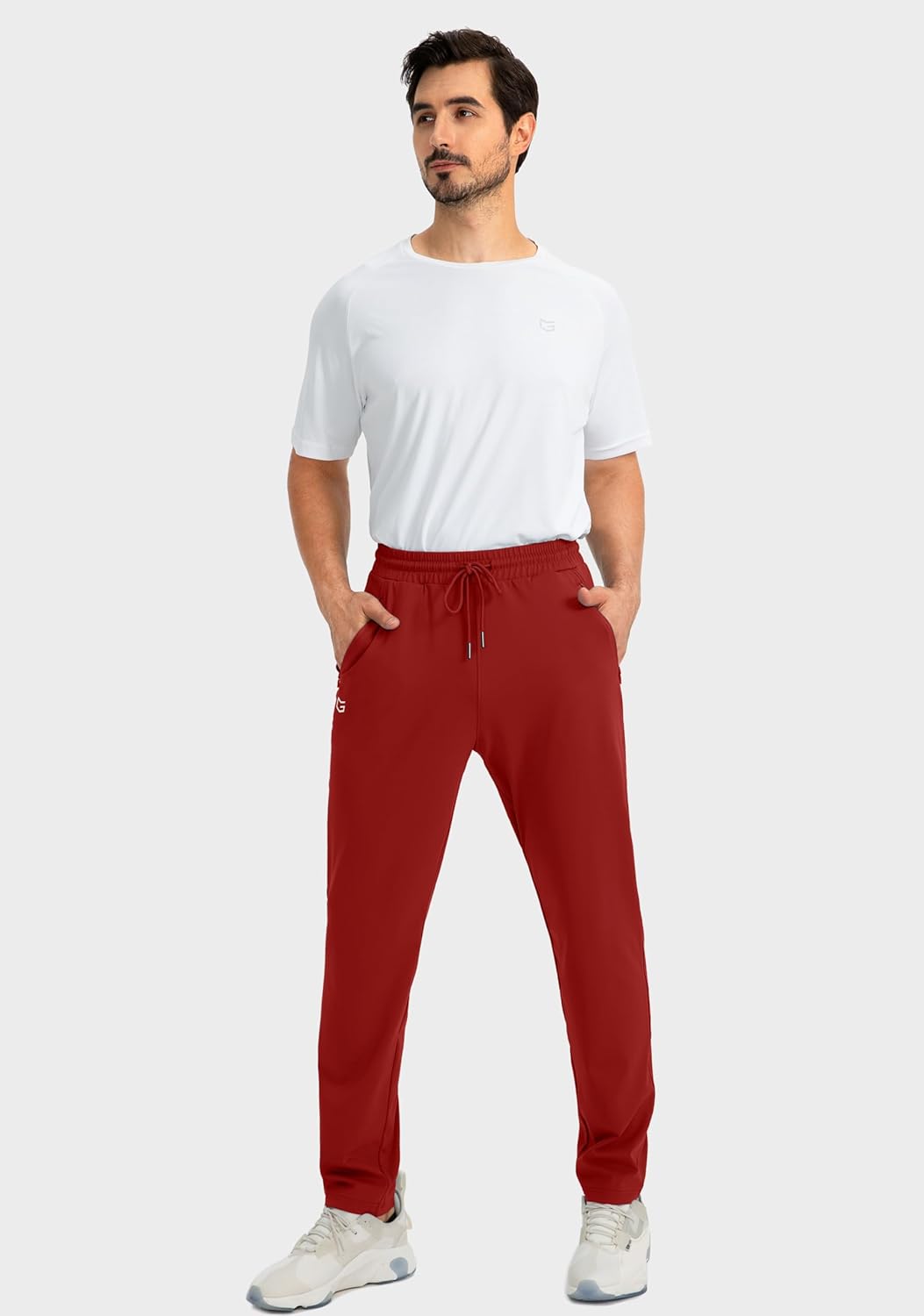 Herren Jogginghose mit Reißverschlusstaschen Tapered Joggers Sporthose für Training - Bild 79 von 133