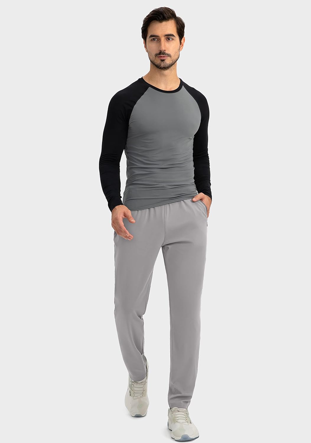 Herren Jogginghose mit Reißverschlusstaschen Tapered Joggers Sporthose für Training - Bild 85 von 133