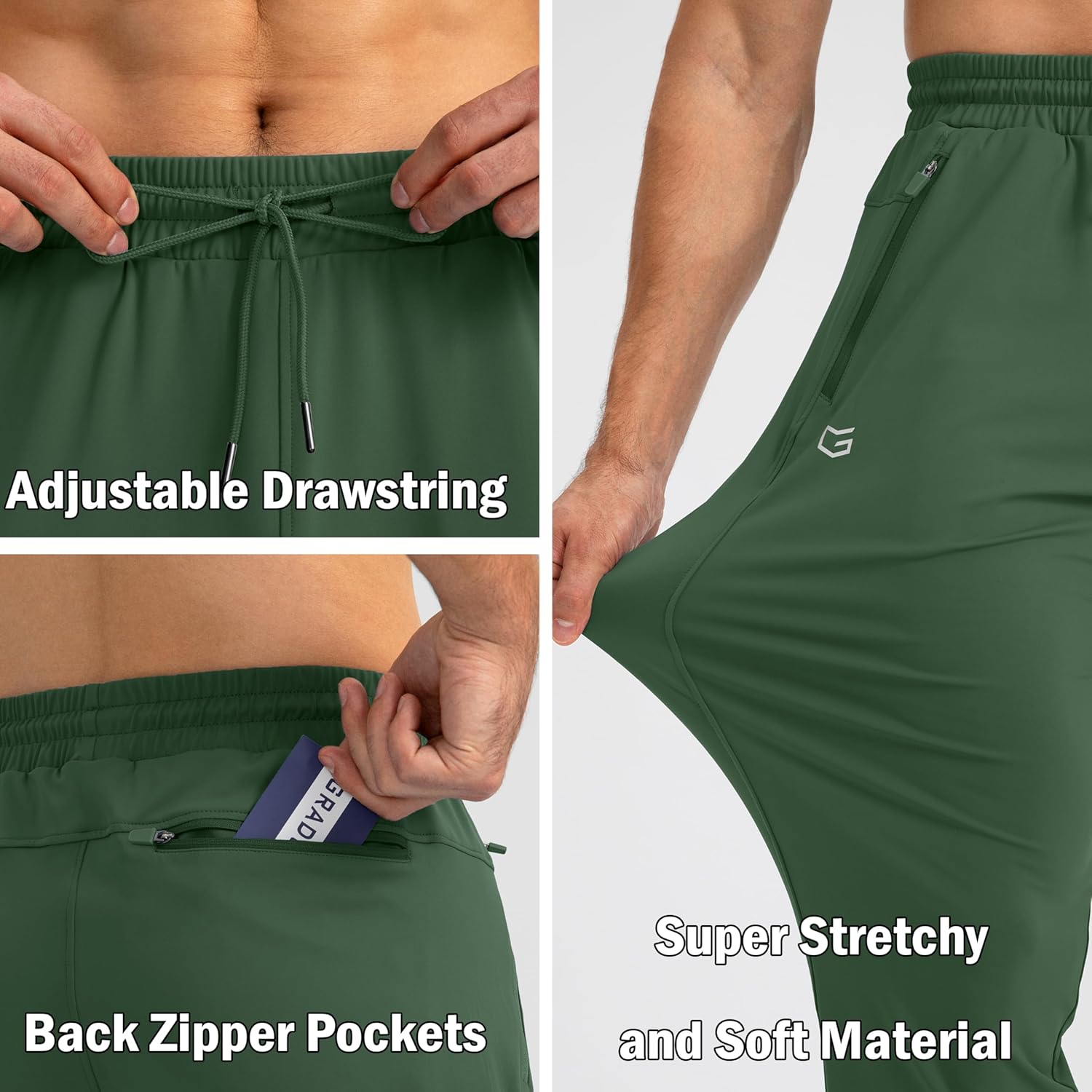 Herren Jogginghose mit Reißverschlusstaschen Tapered Joggers Sporthose für Training - Bild 90 von 133