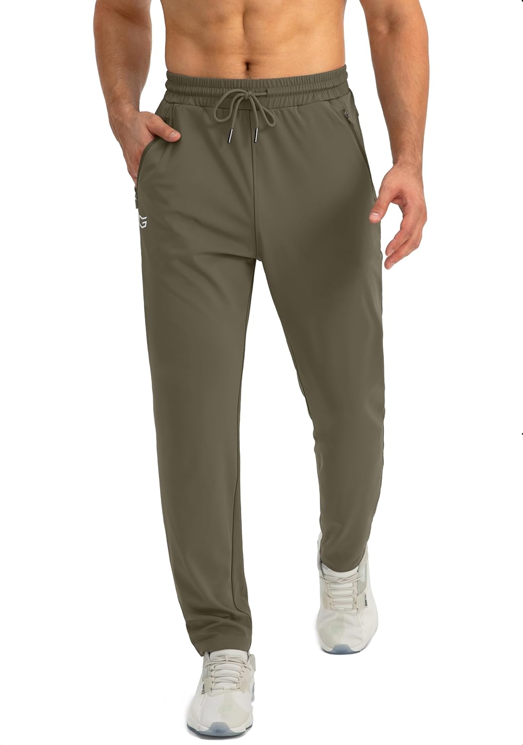 Herren Jogginghose mit Reißverschlusstaschen Tapered Joggers Sporthose für Training - Bild 99 von 133