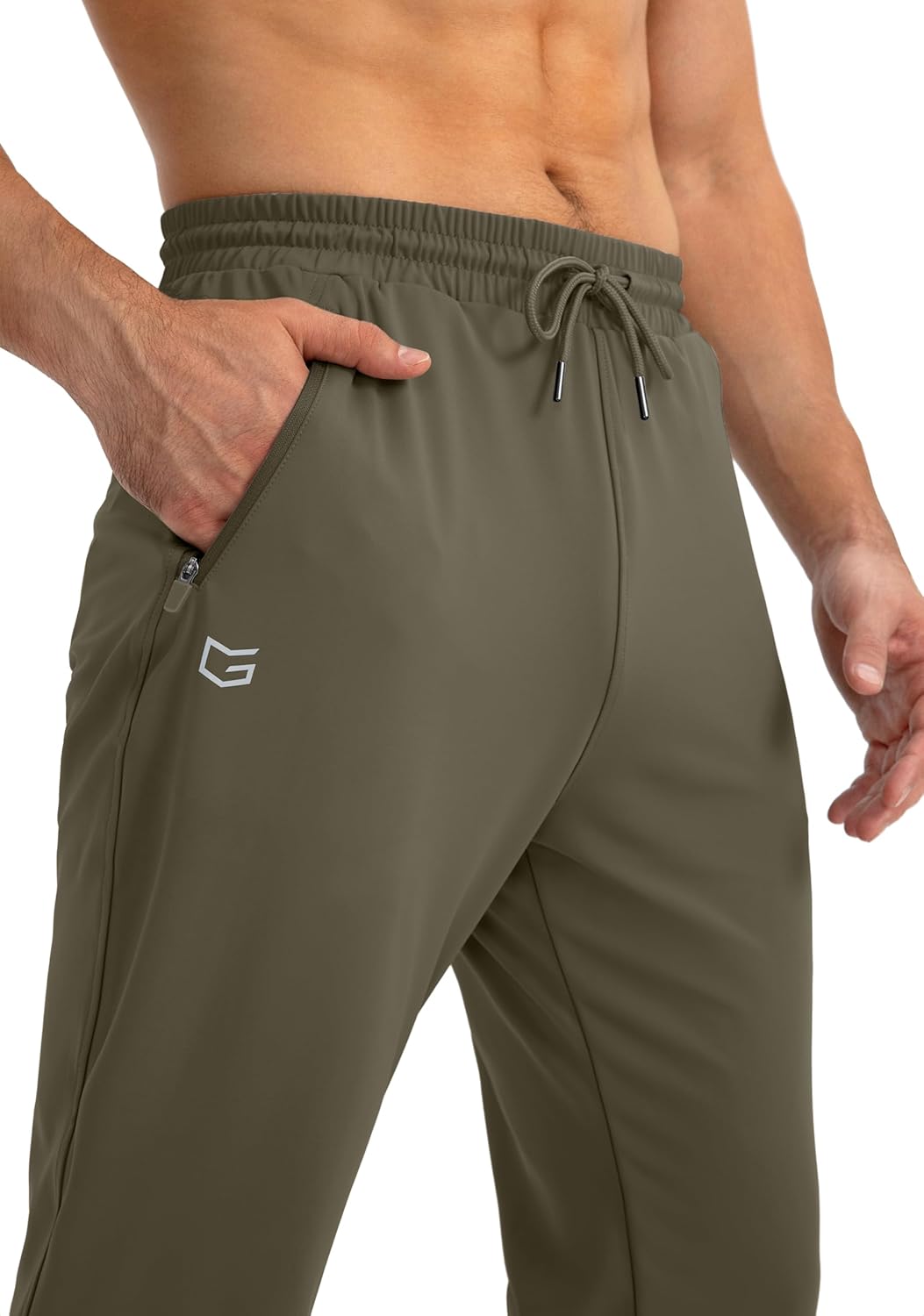 Herren Jogginghose mit Reißverschlusstaschen Tapered Joggers Sporthose für Training - Bild 101 von 133