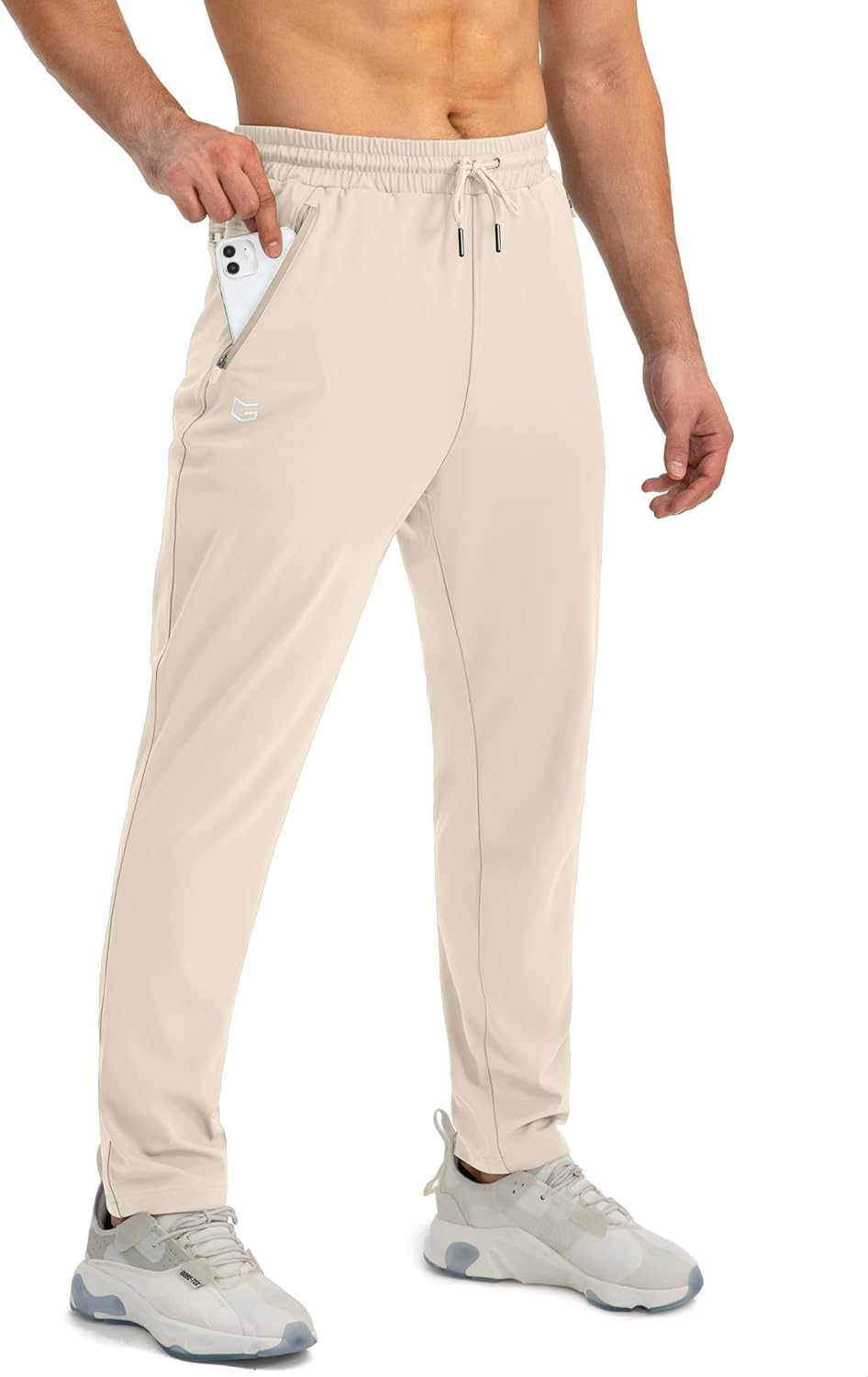 Herren Jogginghose mit Reißverschlusstaschen Tapered Joggers Sporthose für Training - Bild 104 von 133