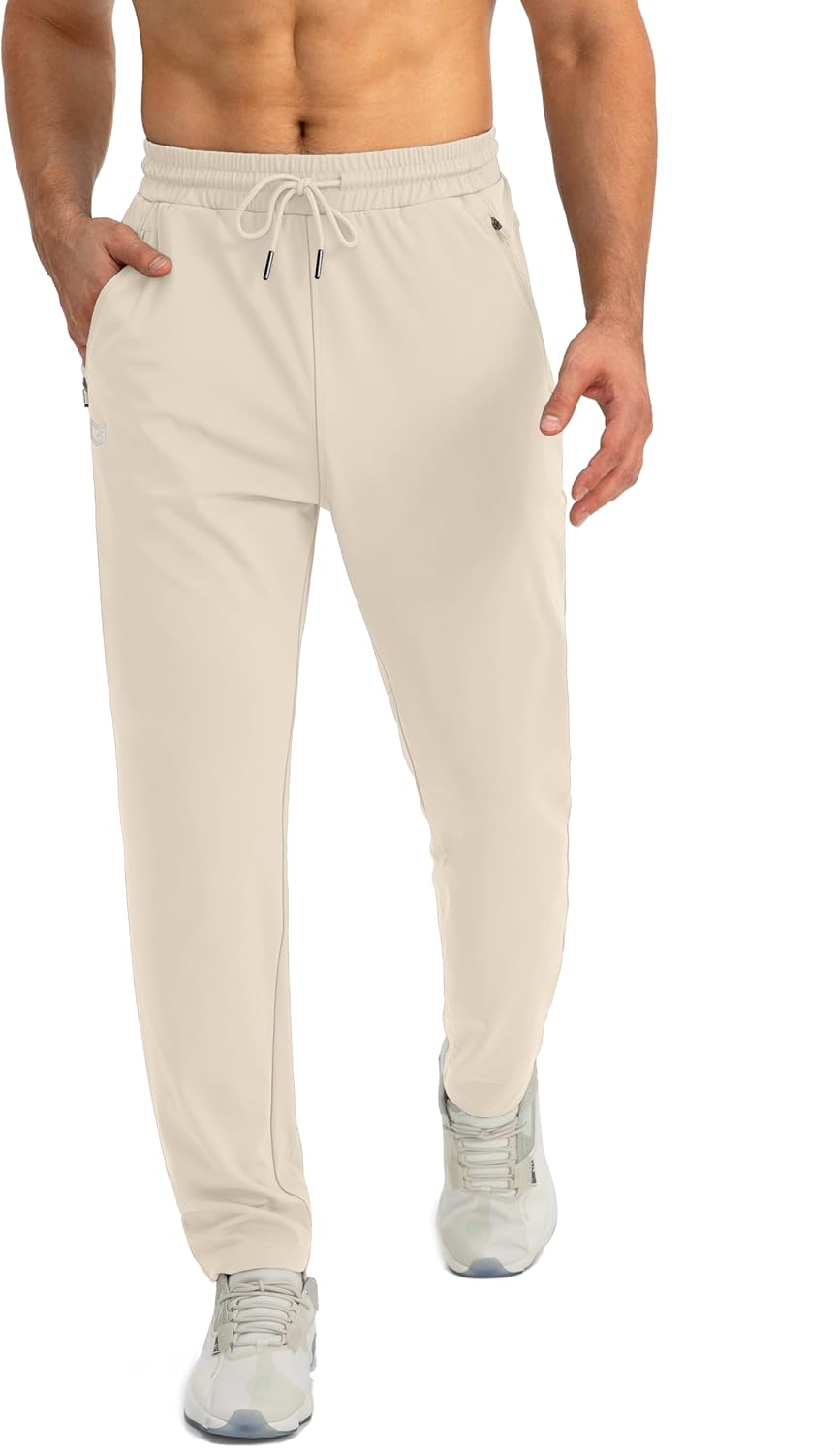 Herren Jogginghose mit Reißverschlusstaschen Tapered Joggers Sporthose für Training - Bild 105 von 133