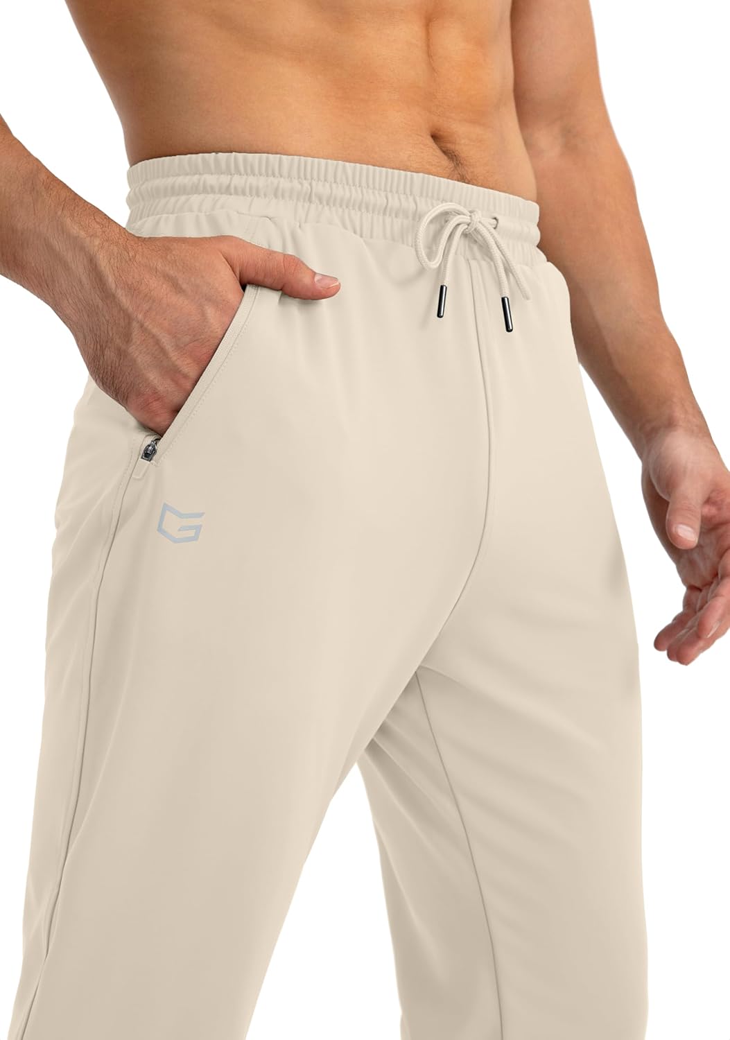 Herren Jogginghose mit Reißverschlusstaschen Tapered Joggers Sporthose für Training - Bild 107 von 133