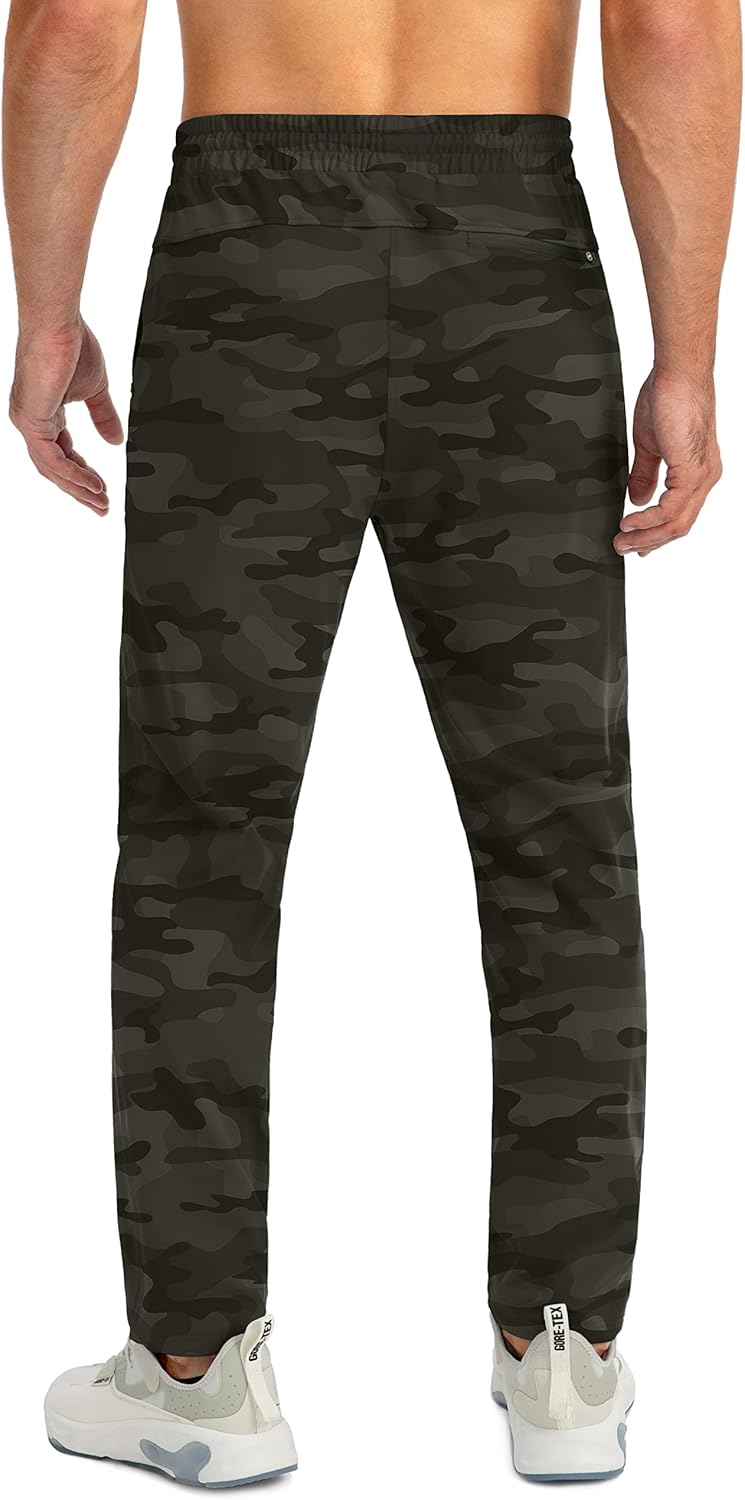 Herren Jogginghose mit Reißverschlusstaschen Tapered Joggers Sporthose für Training - Bild 124 von 133