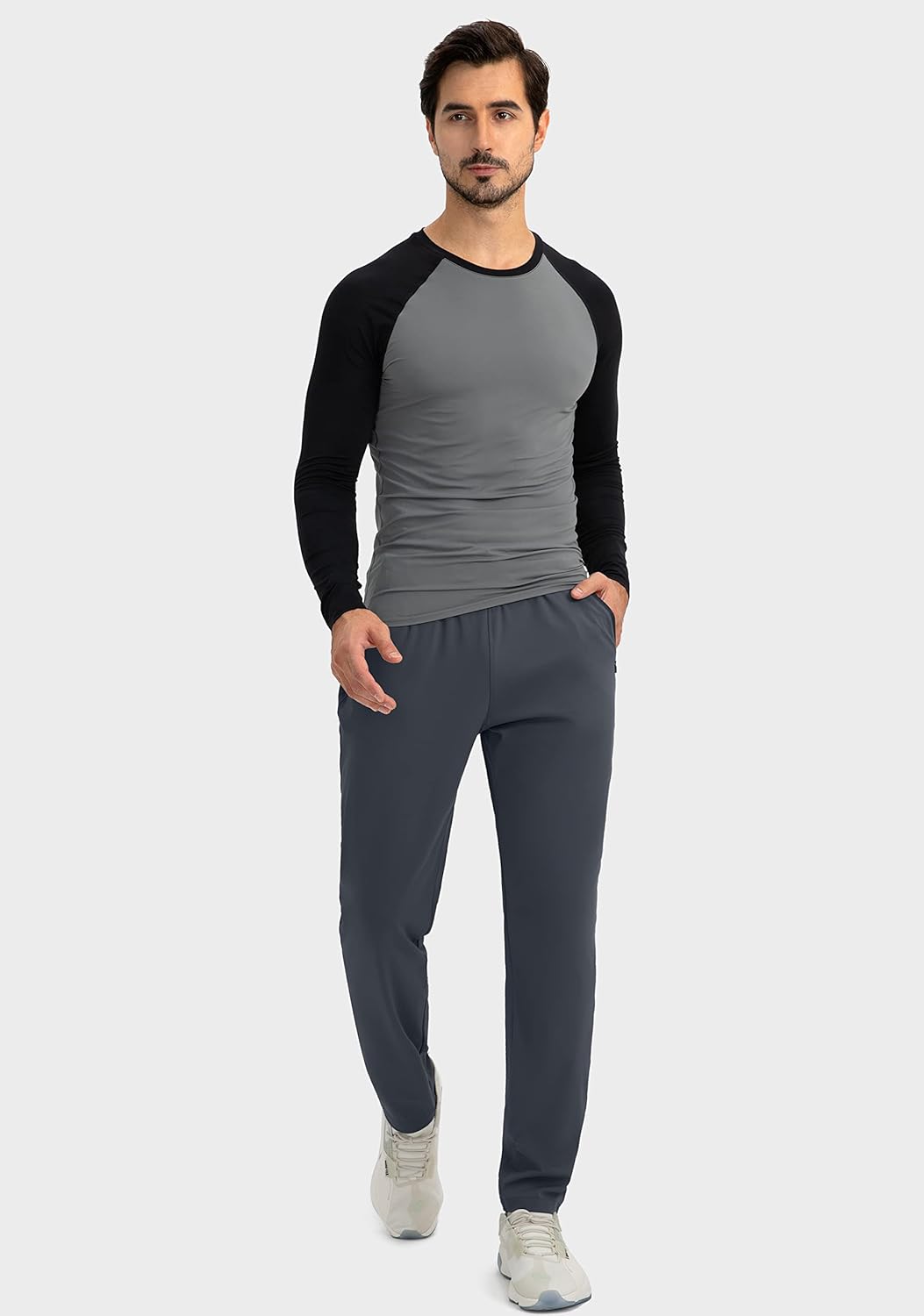 Herren Jogginghose mit Reißverschlusstaschen Tapered Joggers Sporthose für Training - Bild 133 von 133