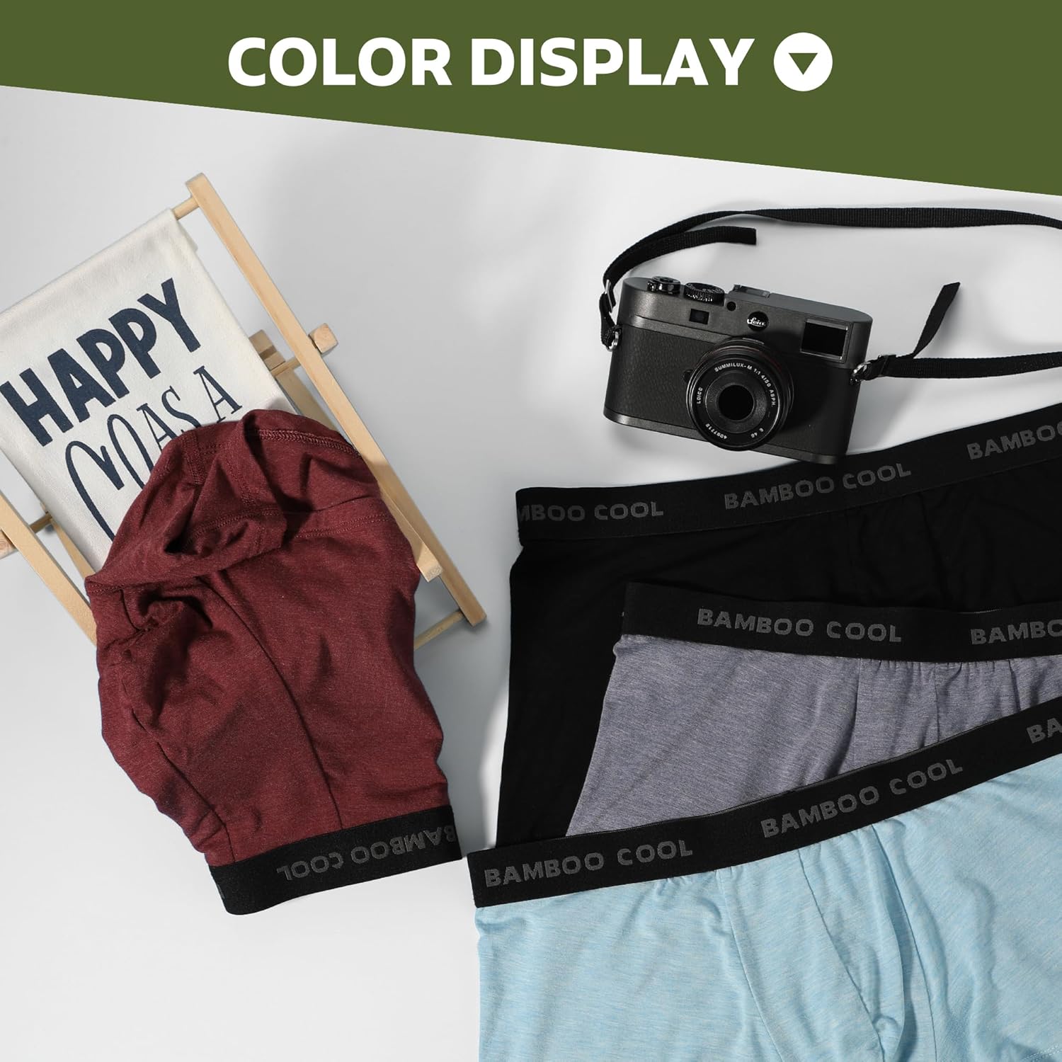 Men's Breathable Underwear,No Riding Up Boxer Briefs with Flexible Waistband - Bild 34 von 139
