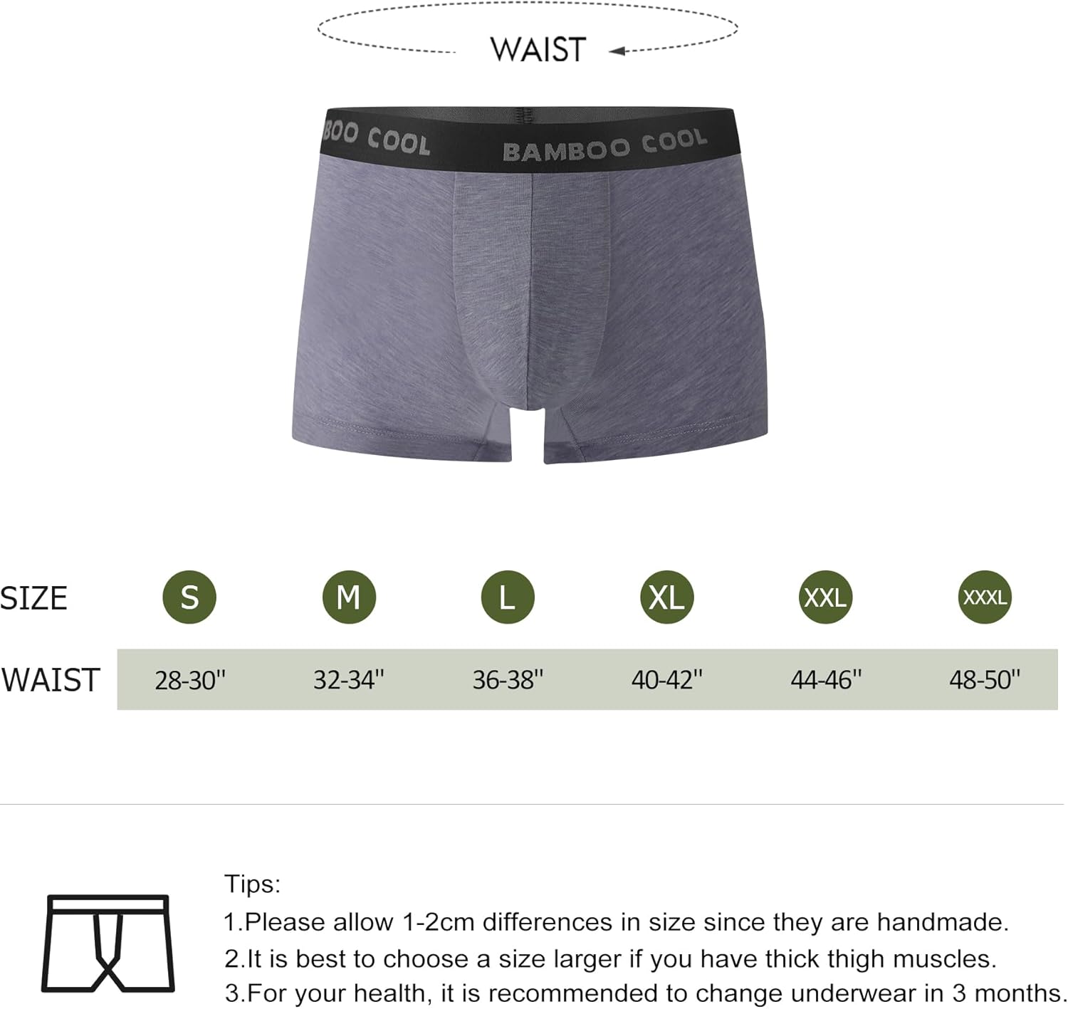 Men's Breathable Underwear,No Riding Up Boxer Briefs with Flexible Waistband - Bild 35 von 139