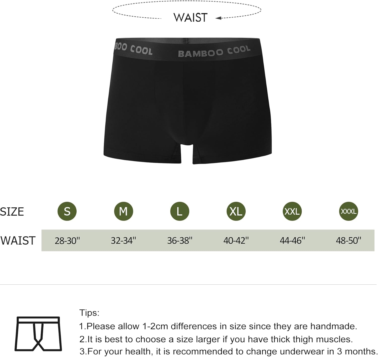Men's Breathable Underwear,No Riding Up Boxer Briefs with Flexible Waistband - Bild 42 von 139