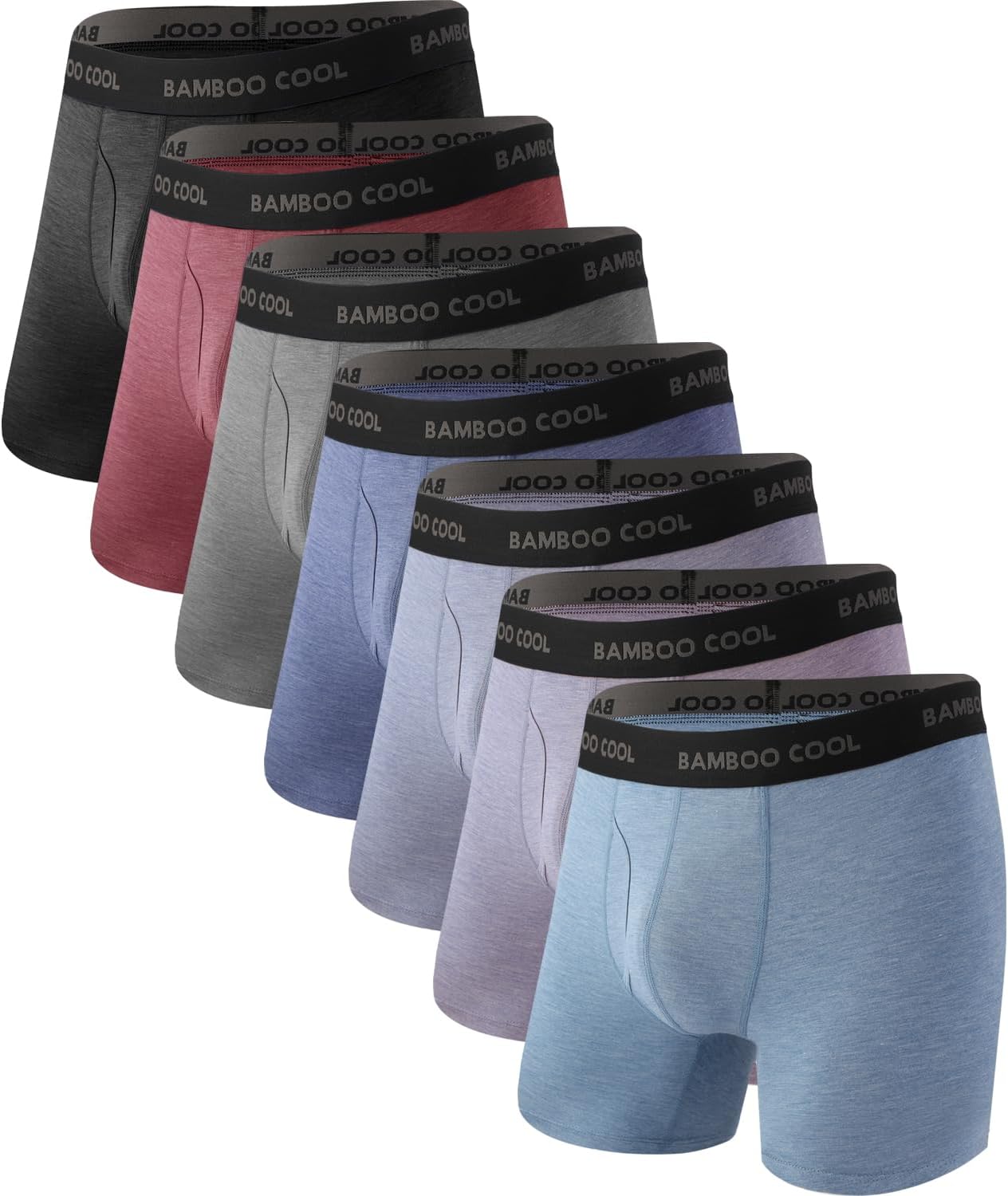 Men's Breathable Underwear,No Riding Up Boxer Briefs with Flexible Waistband - Bild 49 von 139