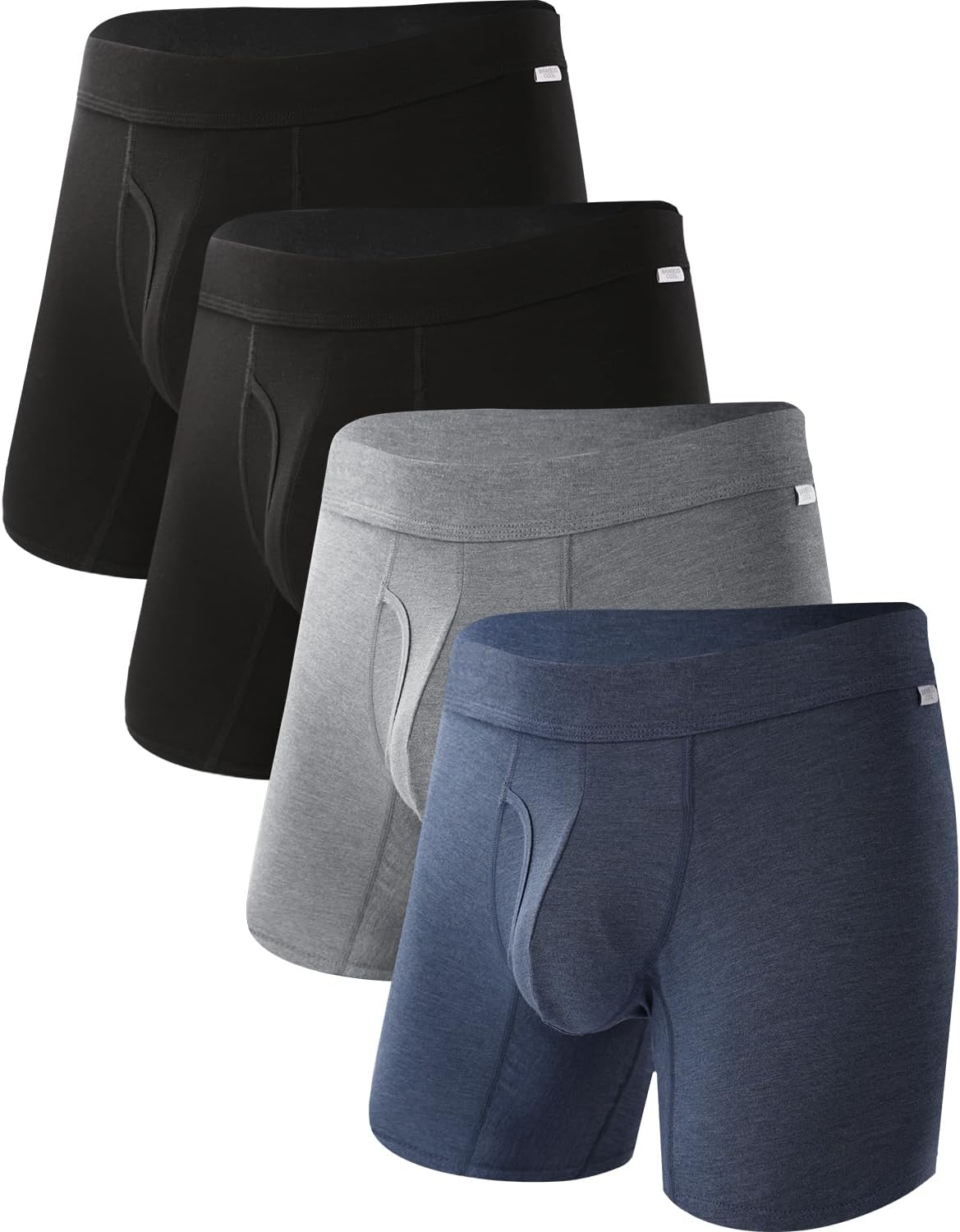 Men's Breathable Underwear,No Riding Up Boxer Briefs with Flexible Waistband - Bild 55 von 139