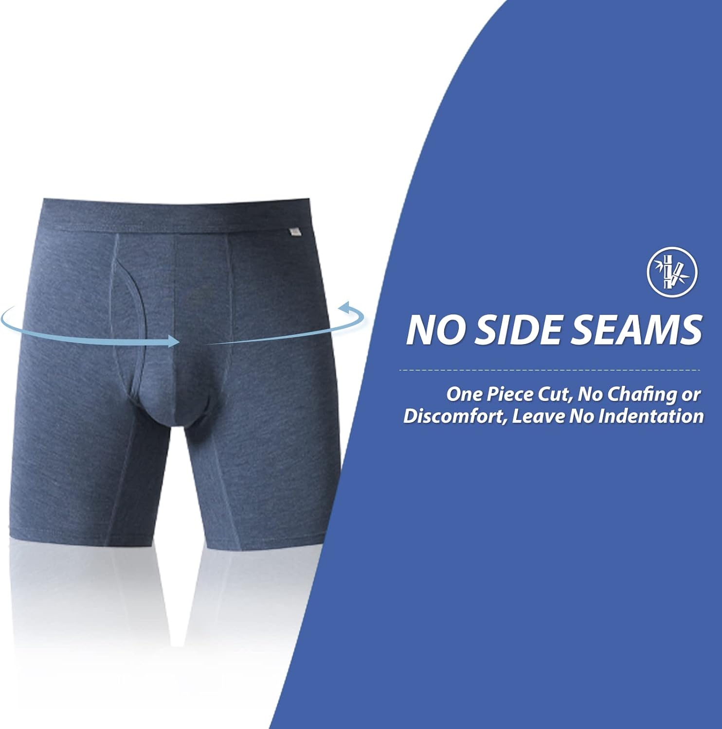 Men's Breathable Underwear,No Riding Up Boxer Briefs with Flexible Waistband - Bild 56 von 139