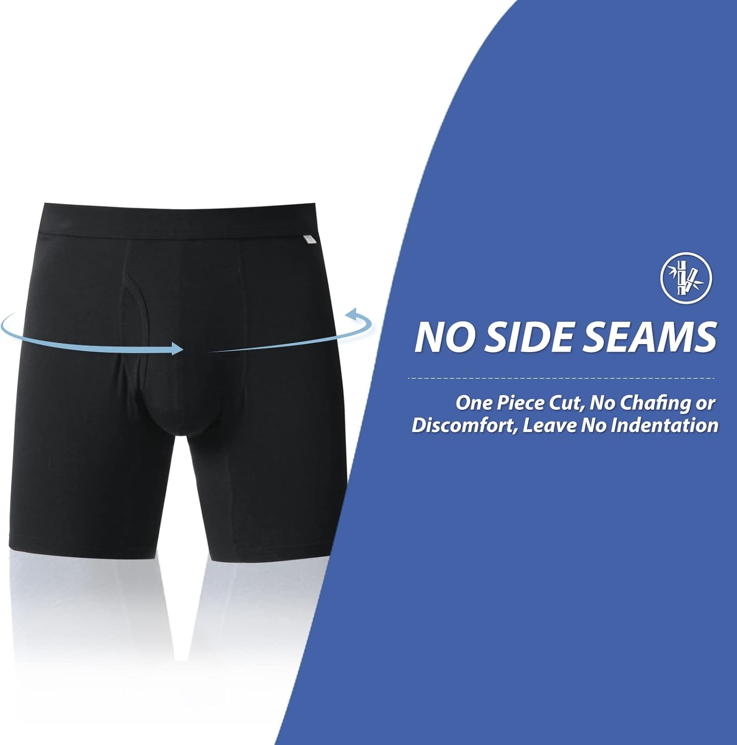 Men's Breathable Underwear,No Riding Up Boxer Briefs with Flexible Waistband - Bild 62 von 139