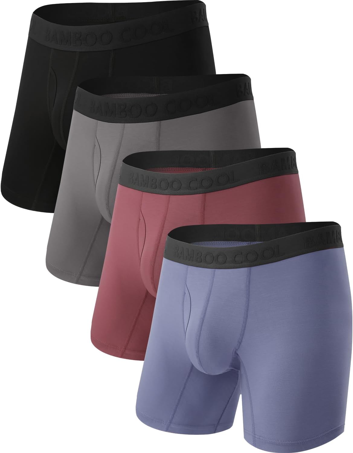 Men's Breathable Underwear,No Riding Up Boxer Briefs with Flexible Waistband - Bild 67 von 139
