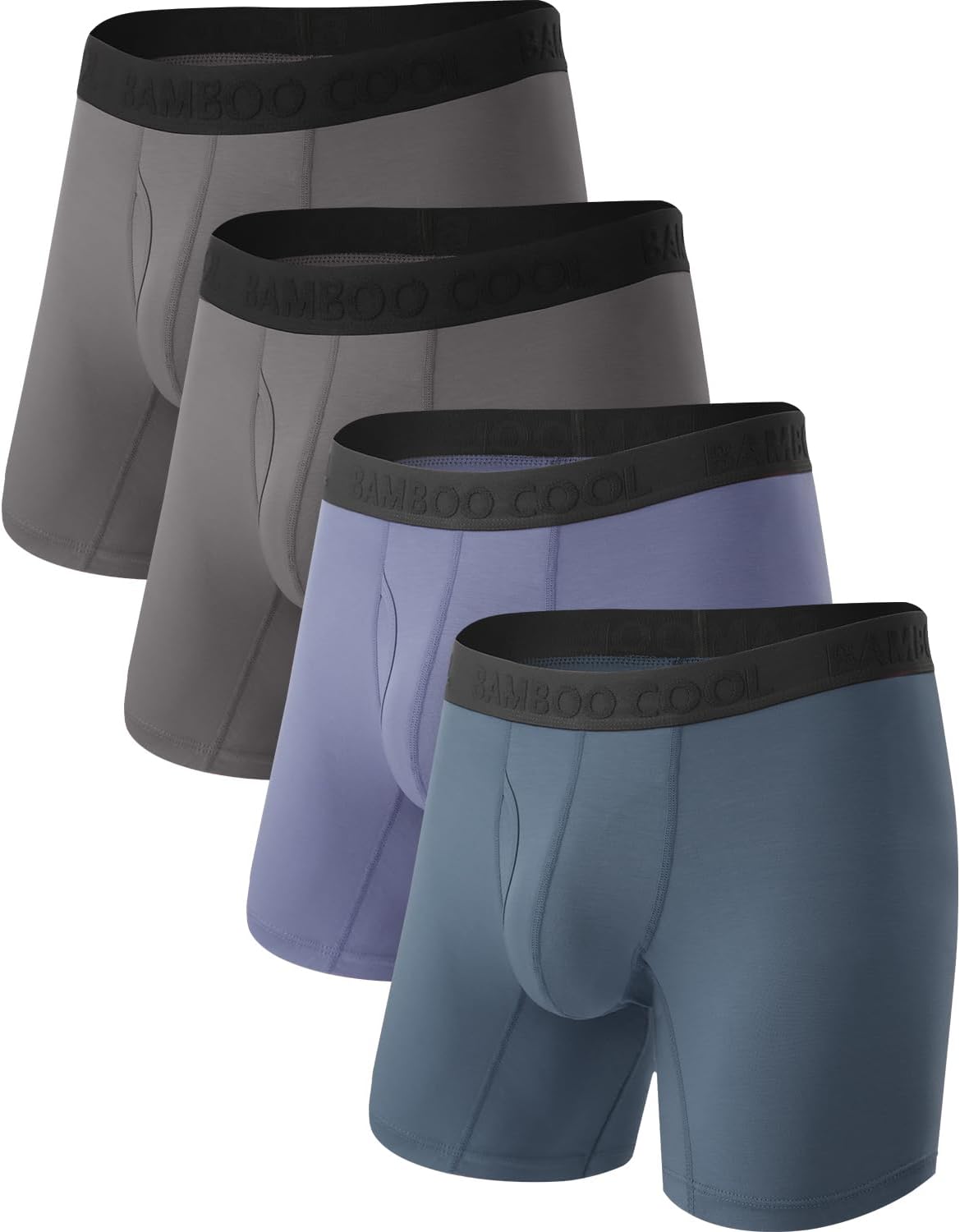 Men's Breathable Underwear,No Riding Up Boxer Briefs with Flexible Waistband - Bild 73 von 139