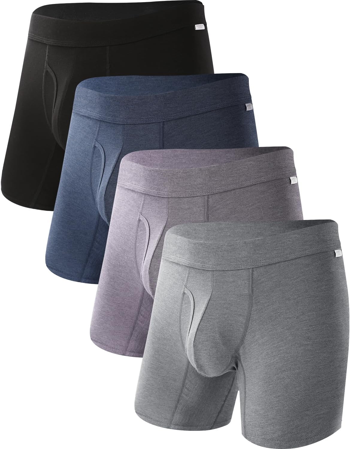 Men's Breathable Underwear,No Riding Up Boxer Briefs with Flexible Waistband - Bild 97 von 139