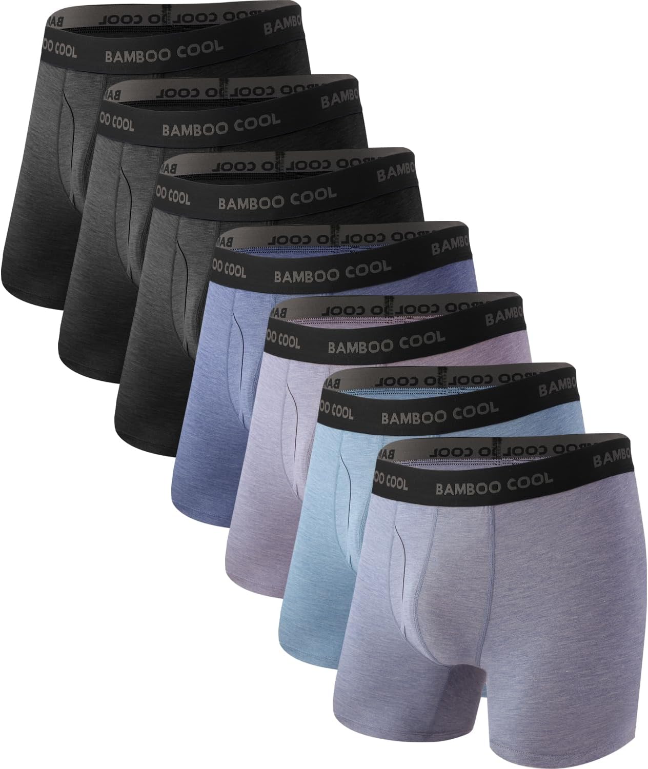 Men's Breathable Underwear,No Riding Up Boxer Briefs with Flexible Waistband - Bild 103 von 139