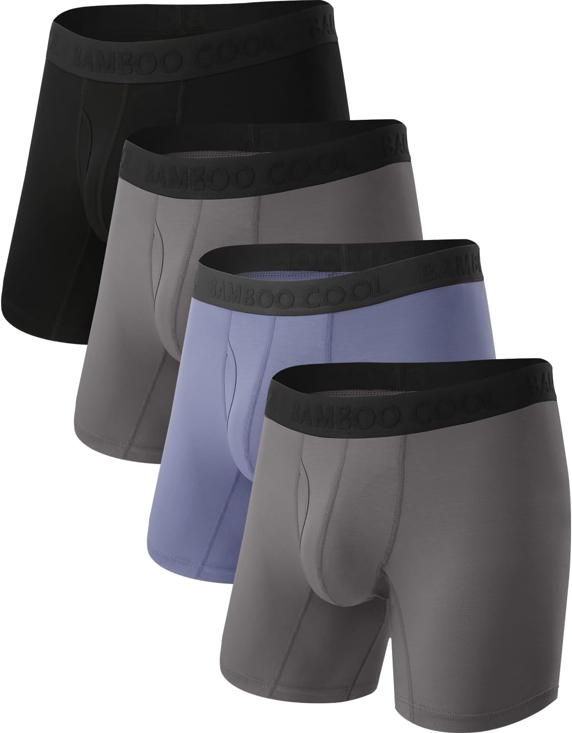 Men's Breathable Underwear,No Riding Up Boxer Briefs with Flexible Waistband - Bild 115 von 139