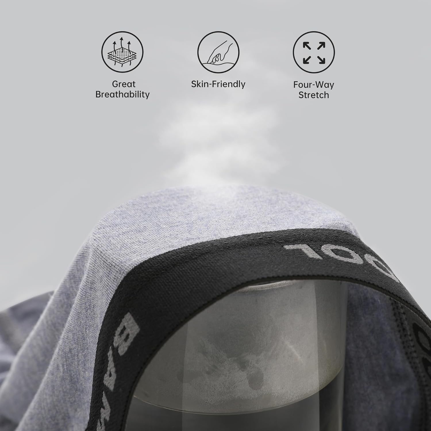 Men's Breathable Underwear,No Riding Up Boxer Briefs with Flexible Waistband - Bild 125 von 139