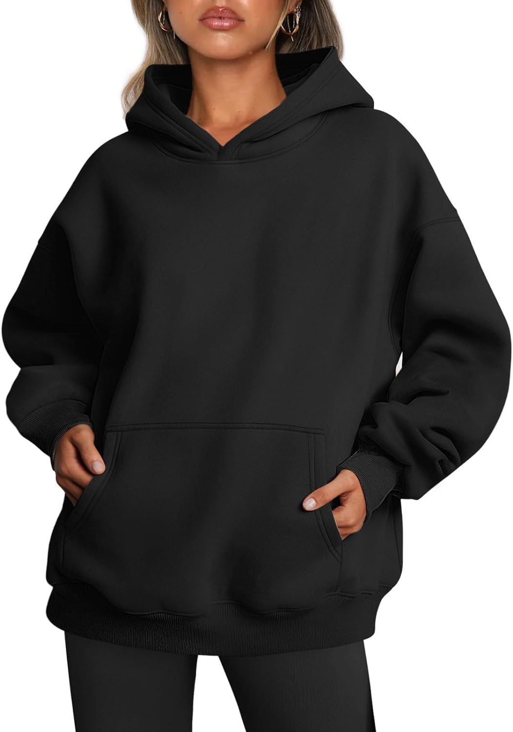 Sudaderas con capucha de gran tamaño para mujer Sudaderas de lana Suéteres Trajes de primavera Pullover - Imagen 23 de 172