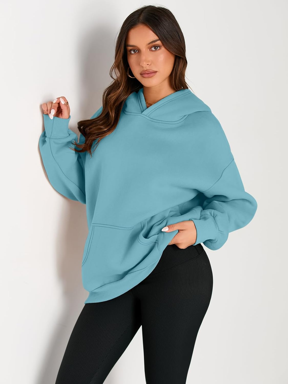 Sudaderas con capucha de gran tamaño para mujer Sudaderas de lana Suéteres Trajes de primavera Pullover - Imagen 78 de 172